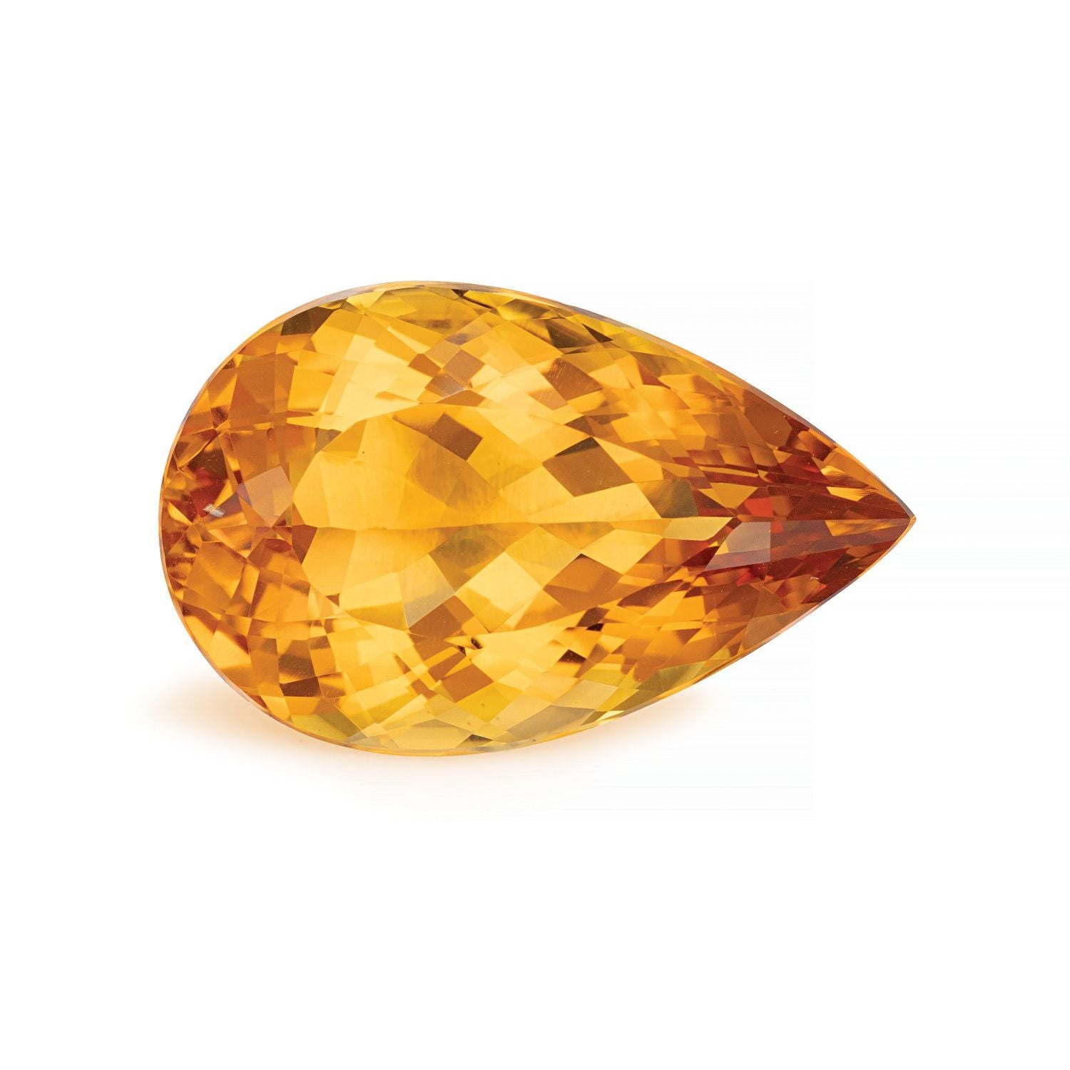 19.59 ct Pear Natural Natural Citrine Citrine – Faceted Cut – N/A Certified — Sapphire Row