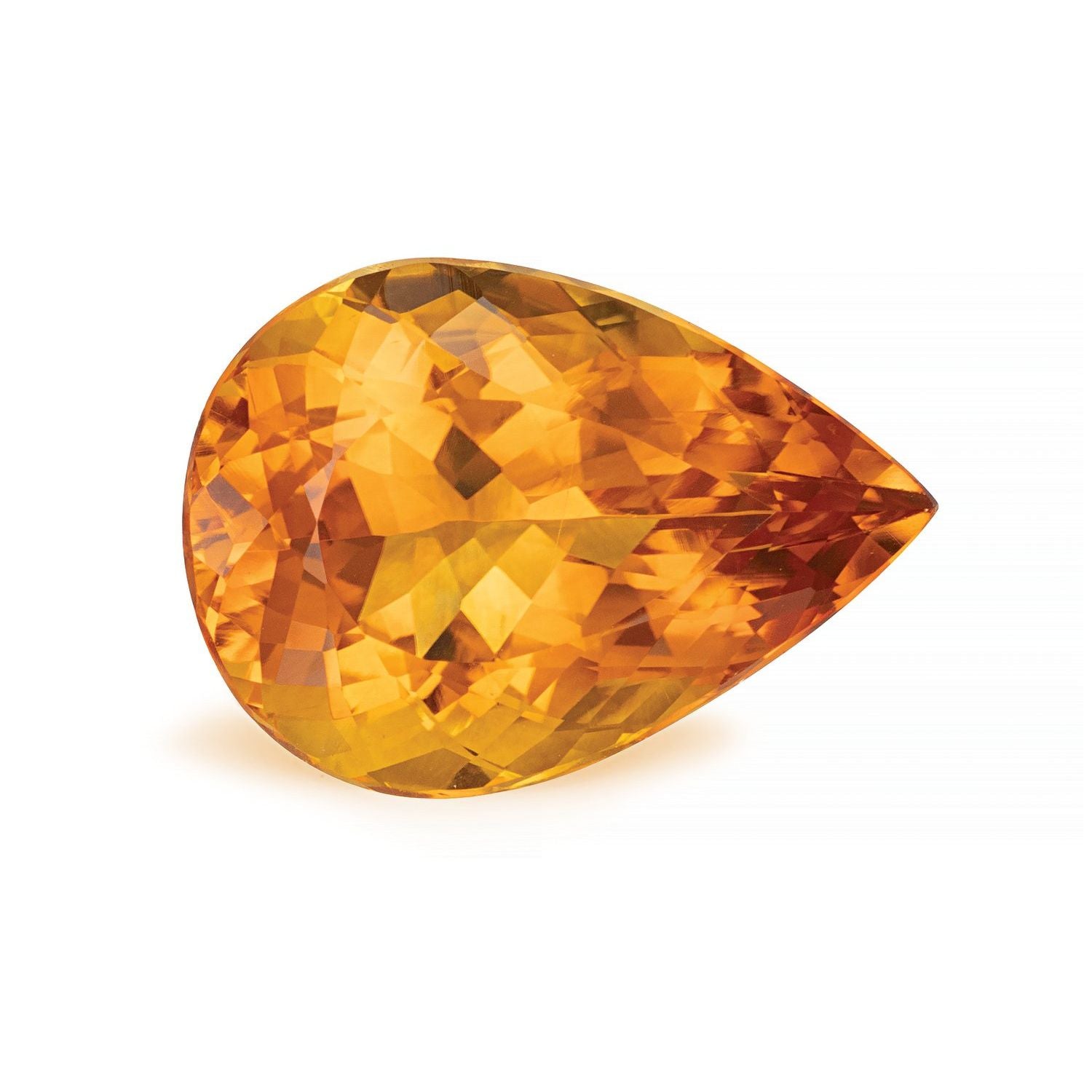 10.26 ct Pear Natural Natural Citrine Citrine – Faceted Cut – N/A Certified — Sapphire Row
