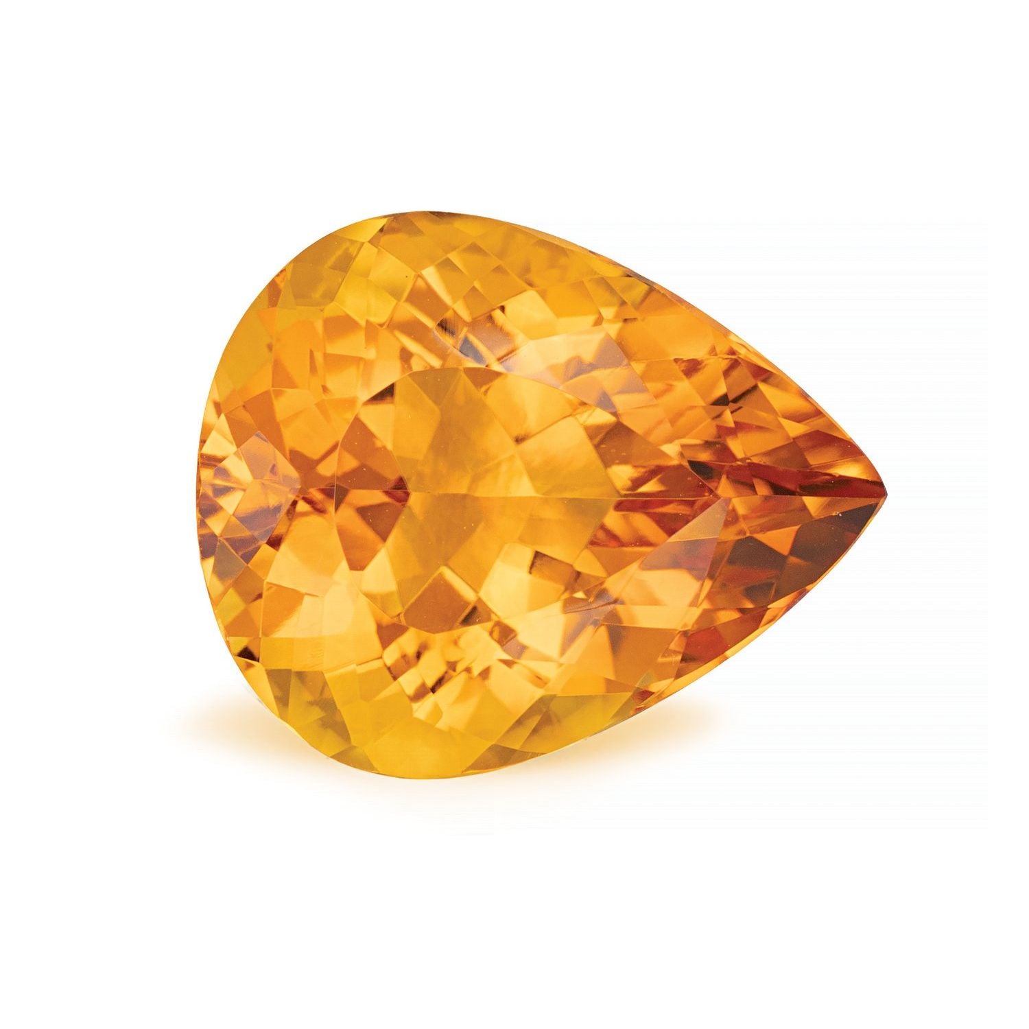 12.86 ct Pear Natural Natural Citrine Citrine – Faceted Cut – N/A Certified — Sapphire Row