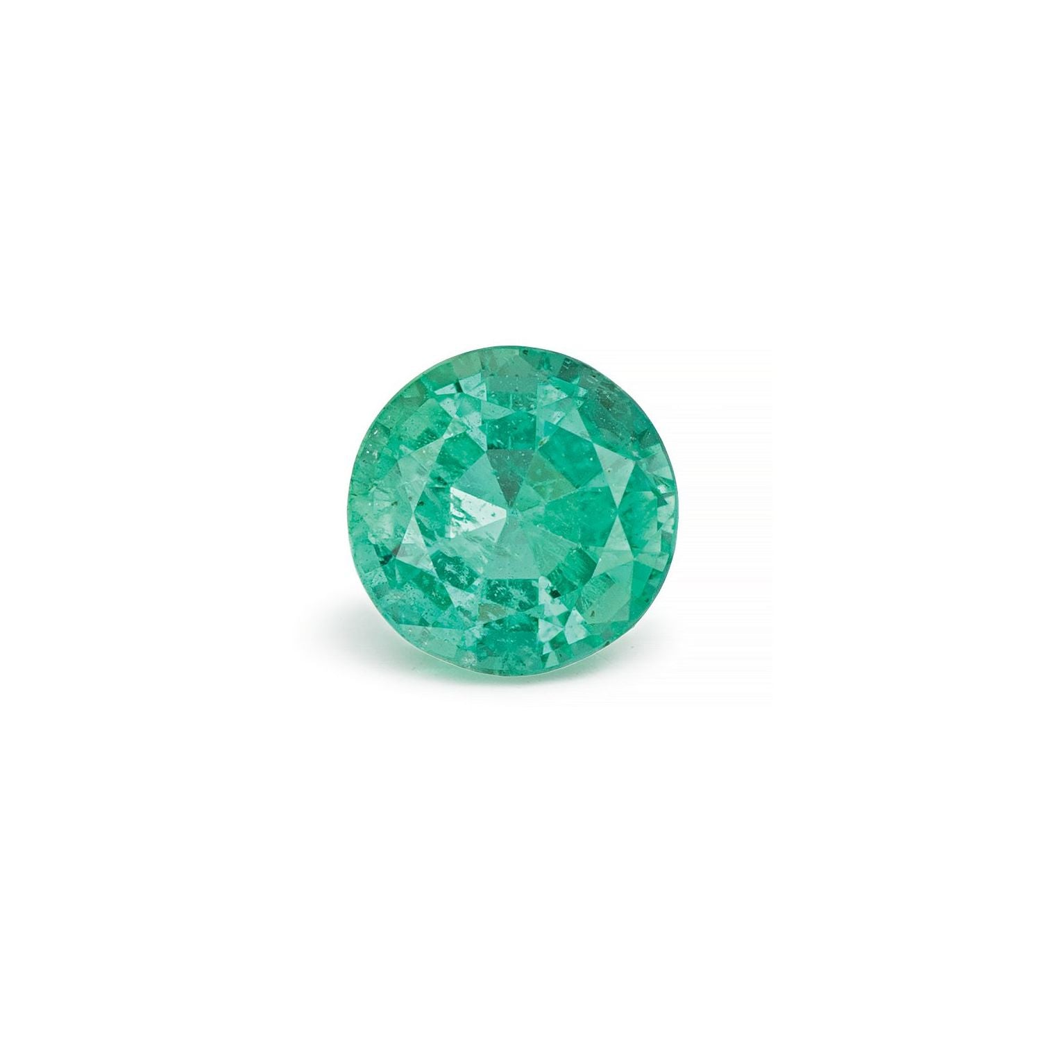 0.96 ct Round Natural Natural Emerald Emerald – Faceted Cut – N/A Certified — Sapphire Row