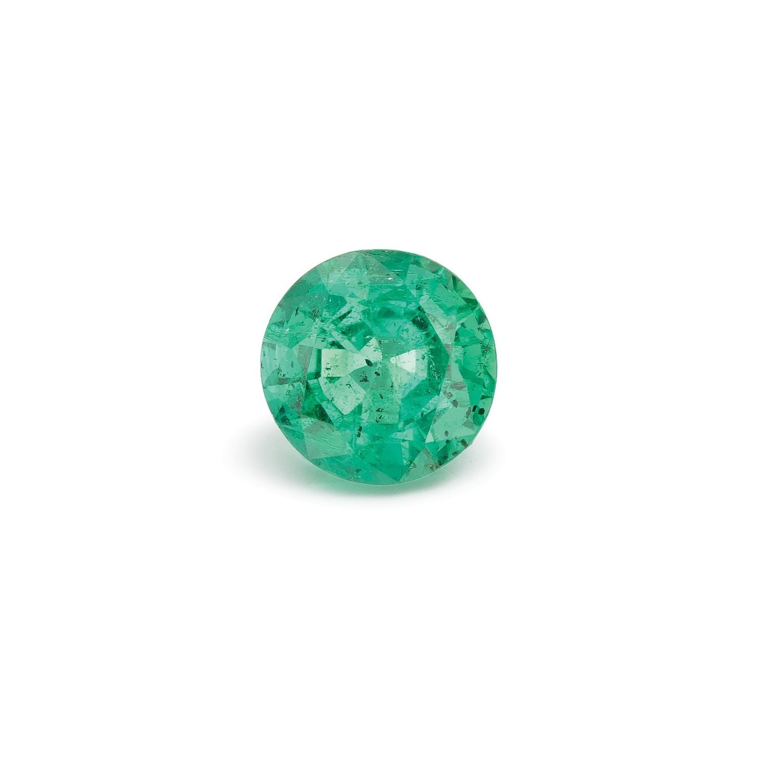 0.85 ct Round Natural Natural Emerald Emerald – Faceted Cut – N/A Certified — Sapphire Row