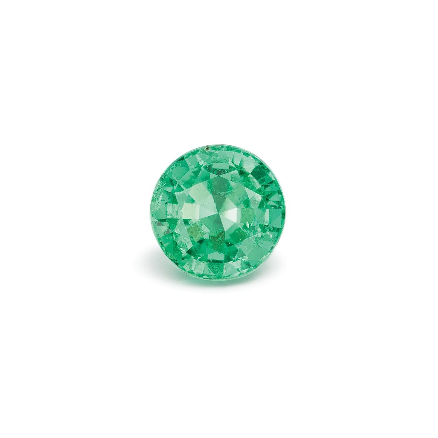0.77 ct Round Natural Natural Emerald Emerald – Faceted Cut – N/A Certified — Sapphire Row