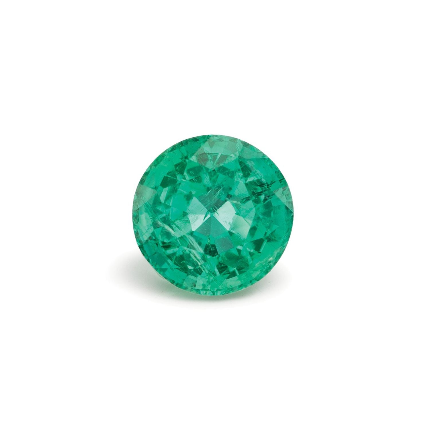 1.43 ct Round Natural Natural Emerald Emerald – Faceted Cut – N/A Certified — Sapphire Row