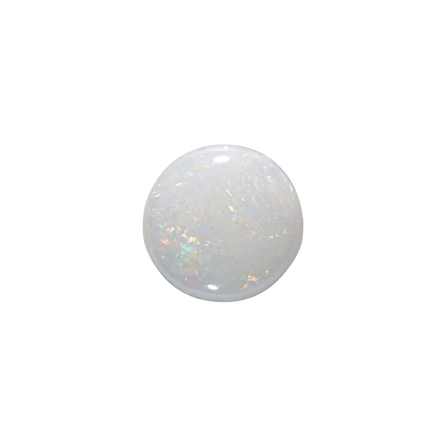 4 mm Round Natural White Opal – Cabochon Cut – A Quality — Sapphire Row
