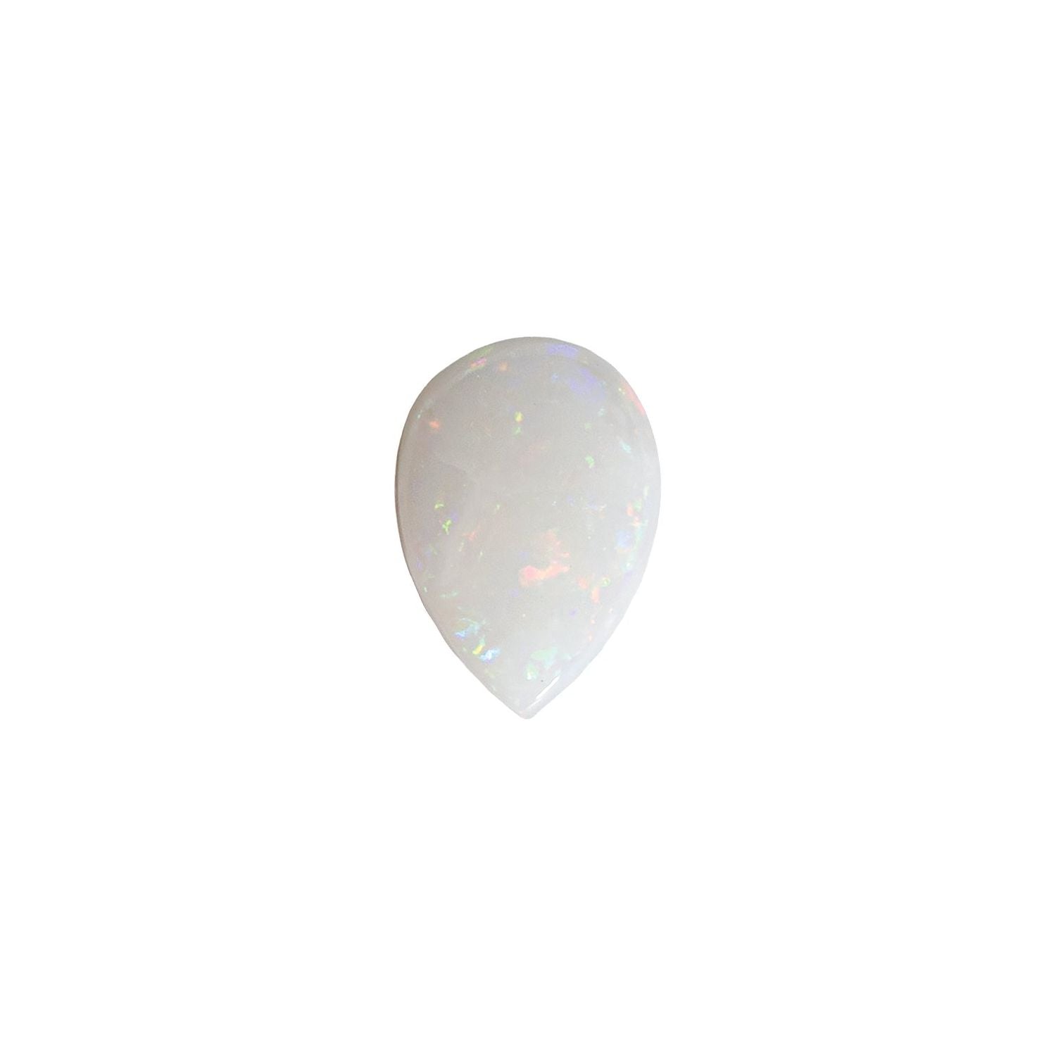 9x6 mm Pear Natural White Opal – Cabochon Cut – A Quality — Sapphire Row