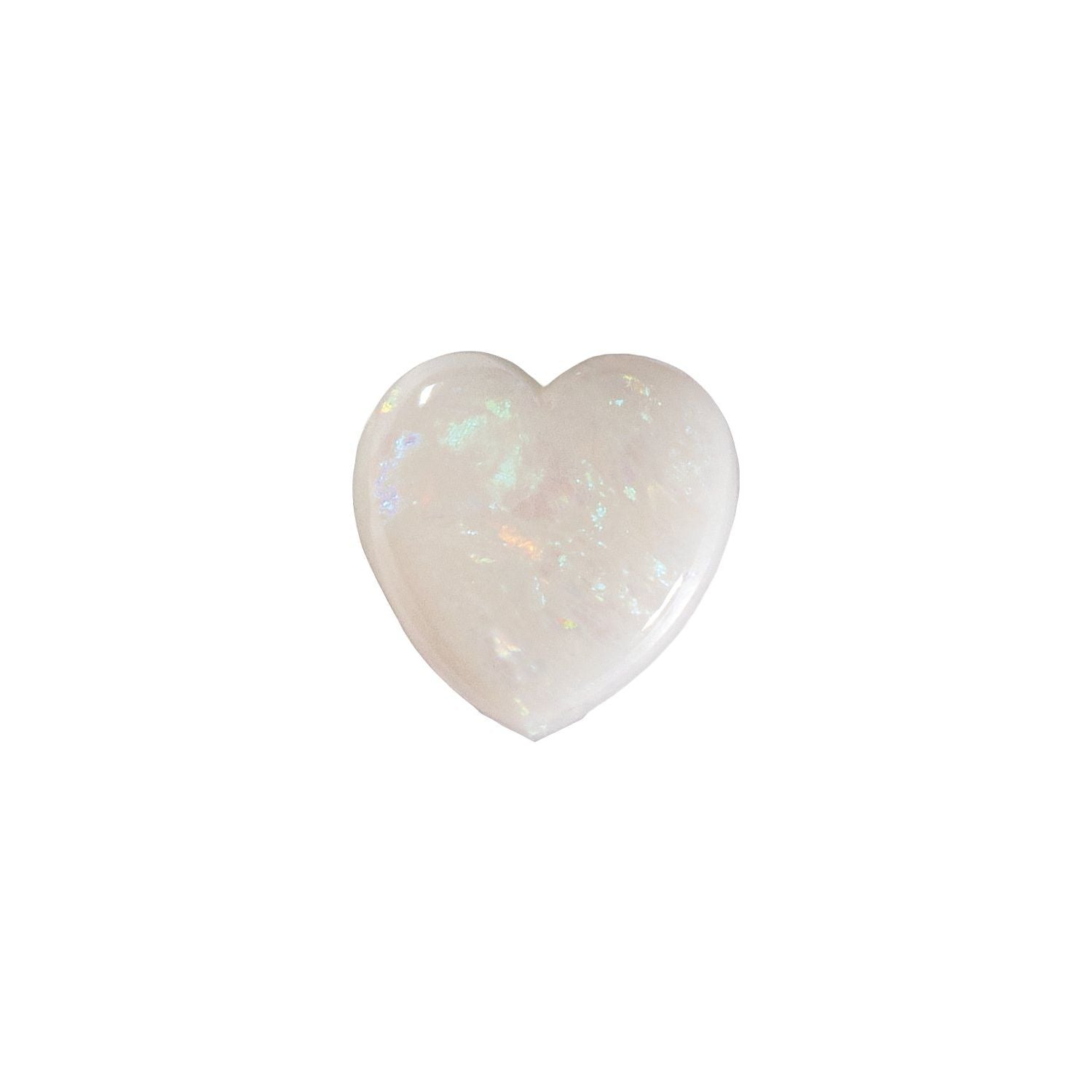 4 mm Heart Natural White Opal – Cabochon Cut – A Quality — Sapphire Row