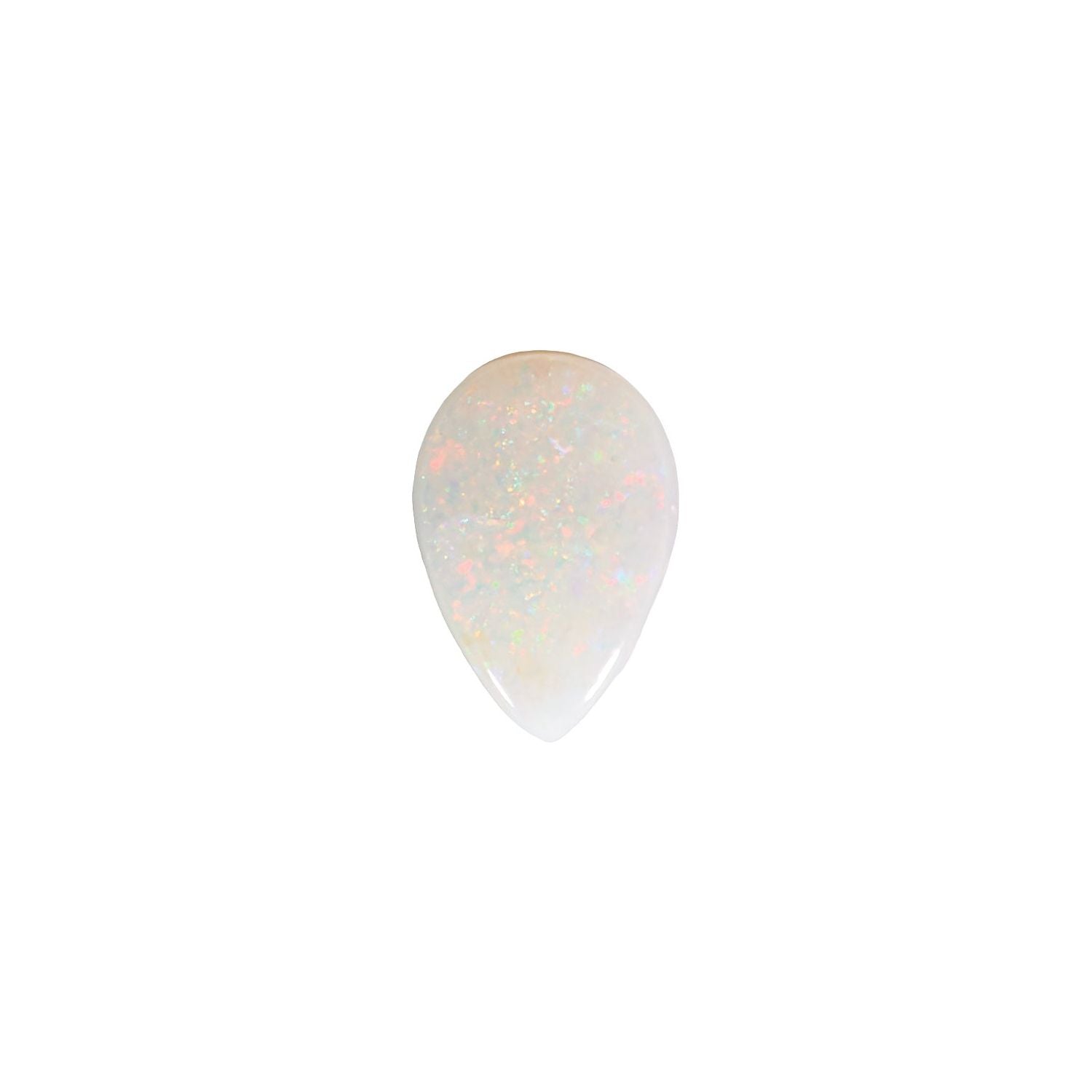 7x5 mm Pear Natural White Opal – Cabochon Cut – Commercial Quality — Sapphire Row