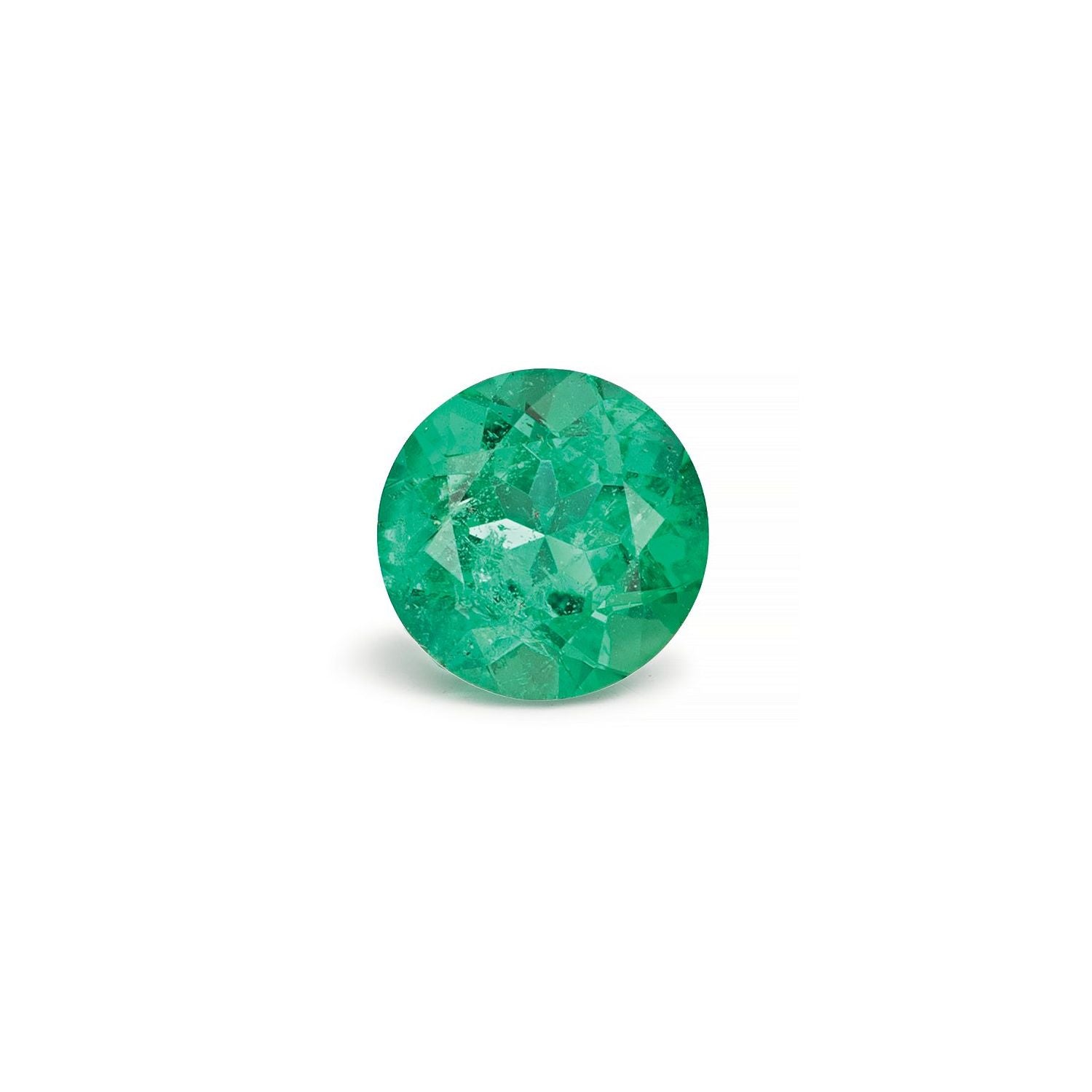 0.67 ct Round Natural Natural Emerald Emerald – Faceted Cut – N/A Certified — Sapphire Row