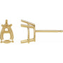 Pear 5-Prong Stud Earrings Setting — 14K Yellow Gold — original mounting