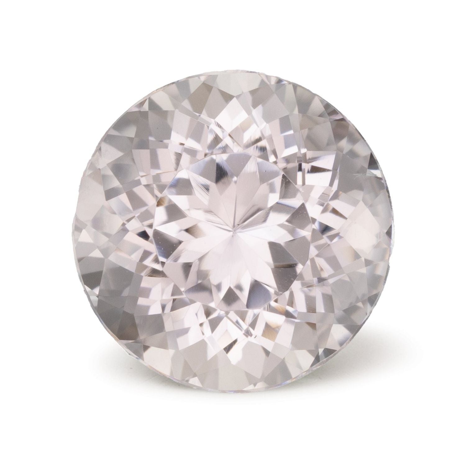 7.98 ct Round Natural Natural Morganite Morganite – Faceted Cut – N/A Certified — Sapphire Row