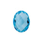 9x7 mm Oval Natural Swiss Blue Topaz – Double-Sided Checkerboard-Cut – AA Quality — Sapphire Row