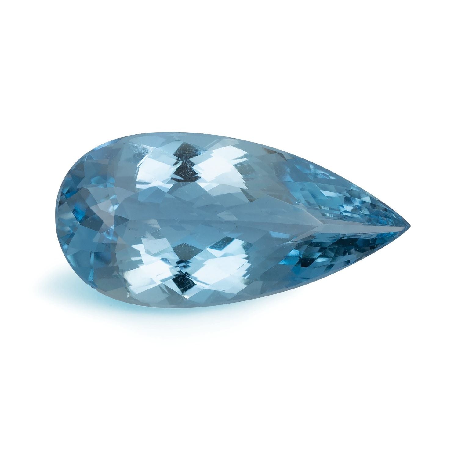 5.32 ct Pear Natural Natural Aquamarine Aquamarine – Faceted Cut – N/A Certified — Sapphire Row