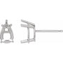 Pear 5-Prong Stud Earrings Setting — Platinum — original mounting