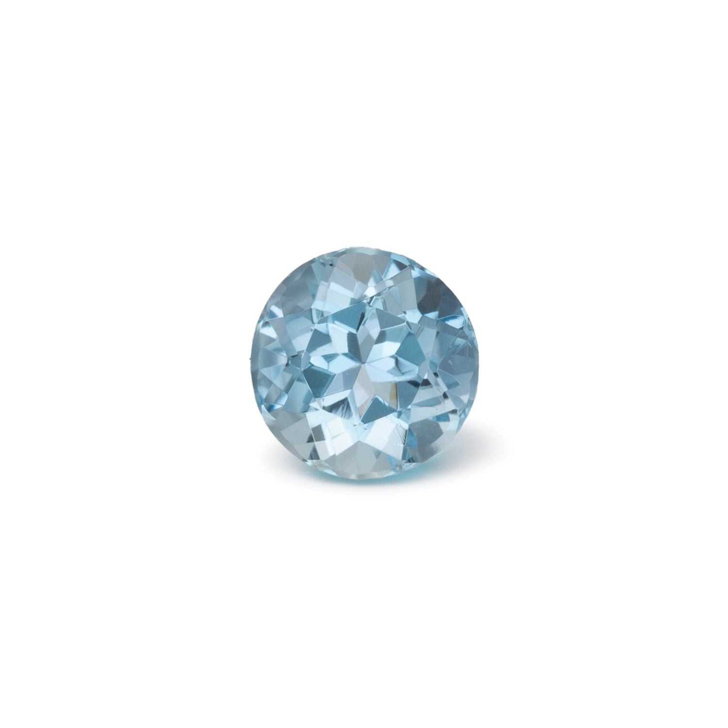 0.85 ct Round Natural Natural Aquamarine Aquamarine – Faceted Cut – N/A Certified — Sapphire Row