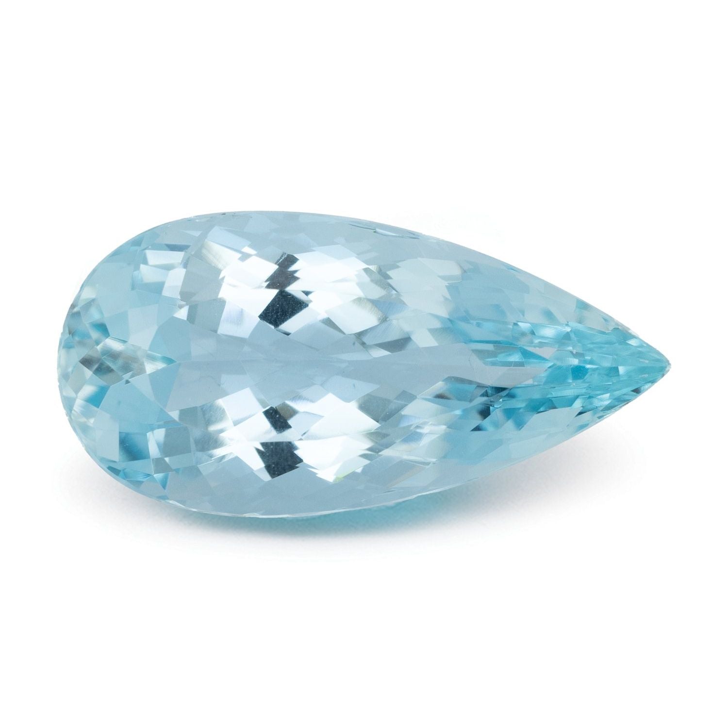 10.75 ct Pear Natural Natural Aquamarine Aquamarine – Faceted Cut – N/A Certified — Sapphire Row