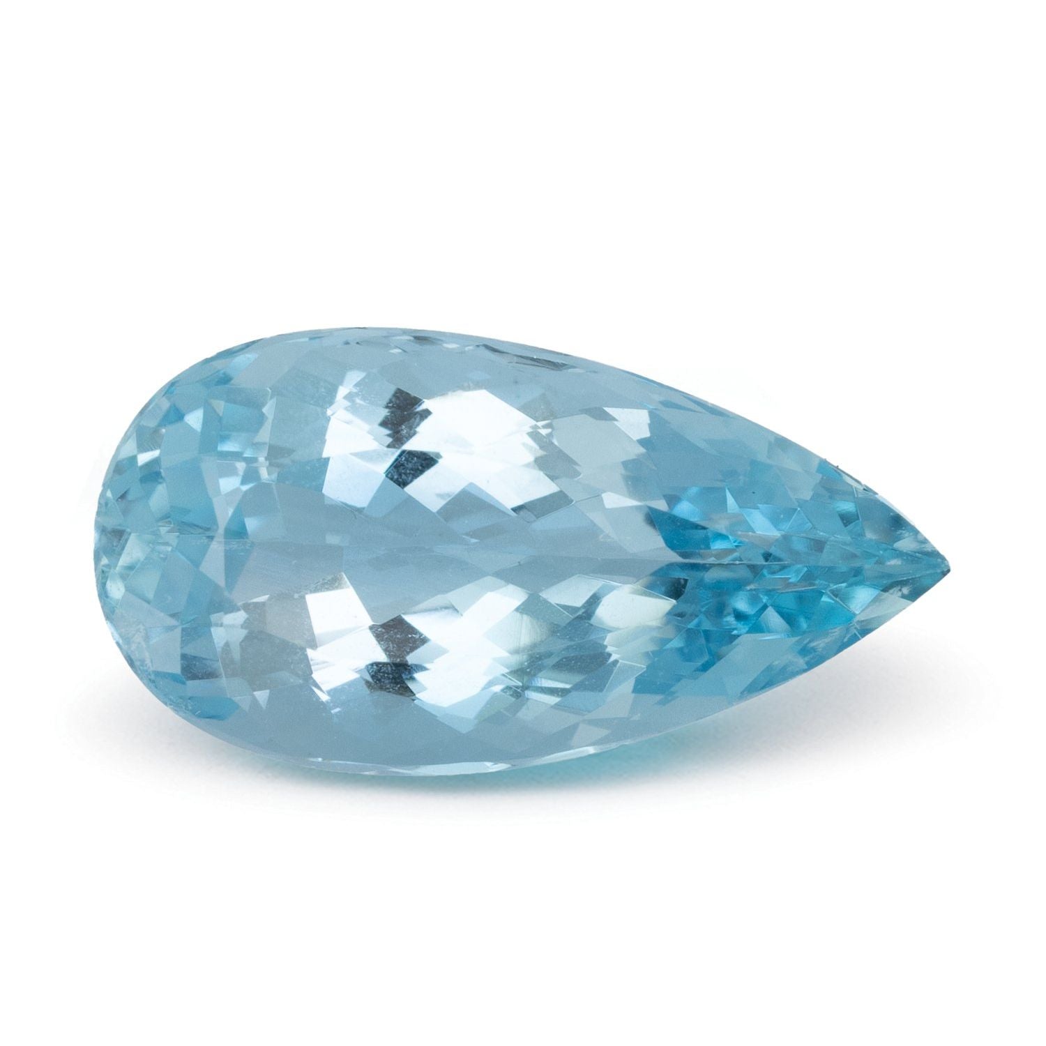 5.37 ct Pear Natural Natural Aquamarine Aquamarine – Faceted Cut – N/A Certified — Sapphire Row