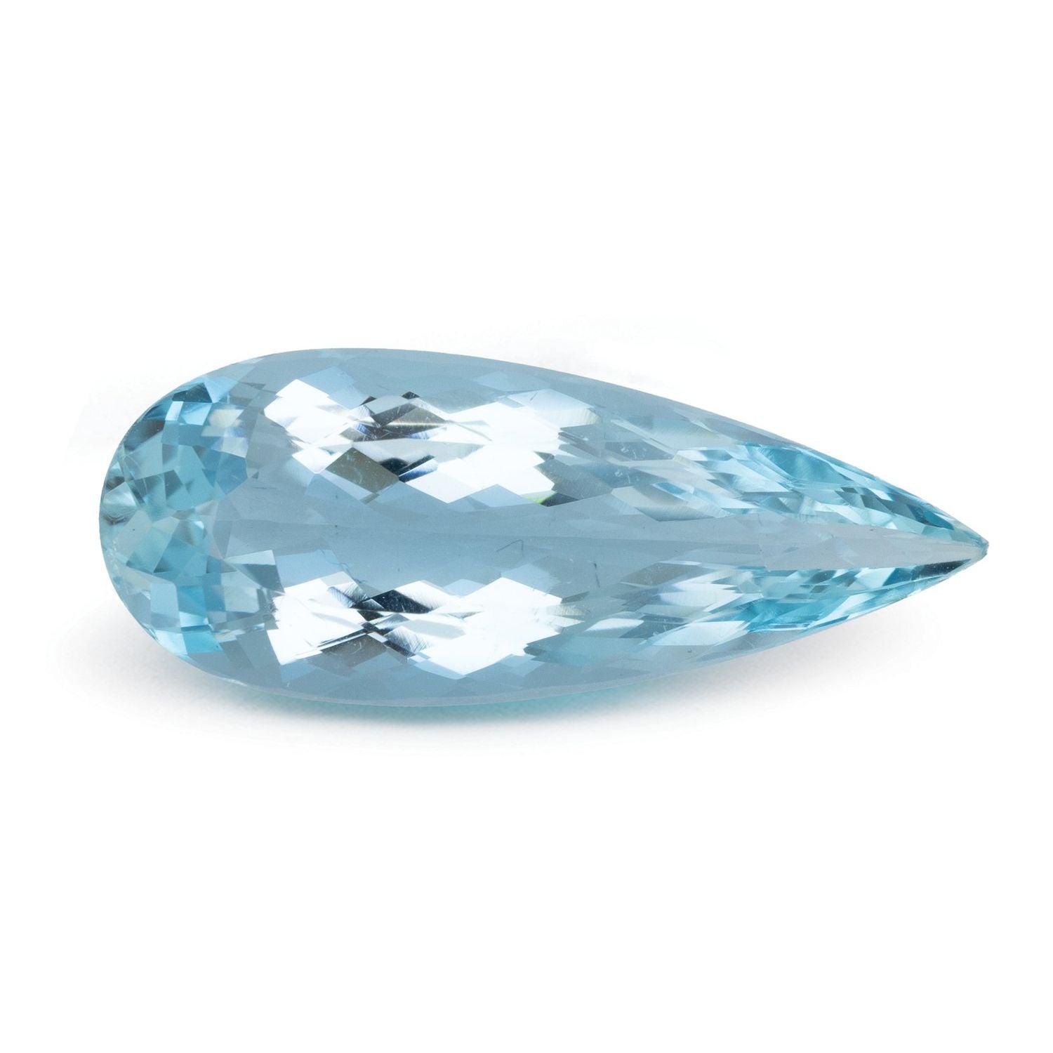 6.59 ct Pear Natural Natural Aquamarine Aquamarine – Faceted Cut – N/A Certified — Sapphire Row