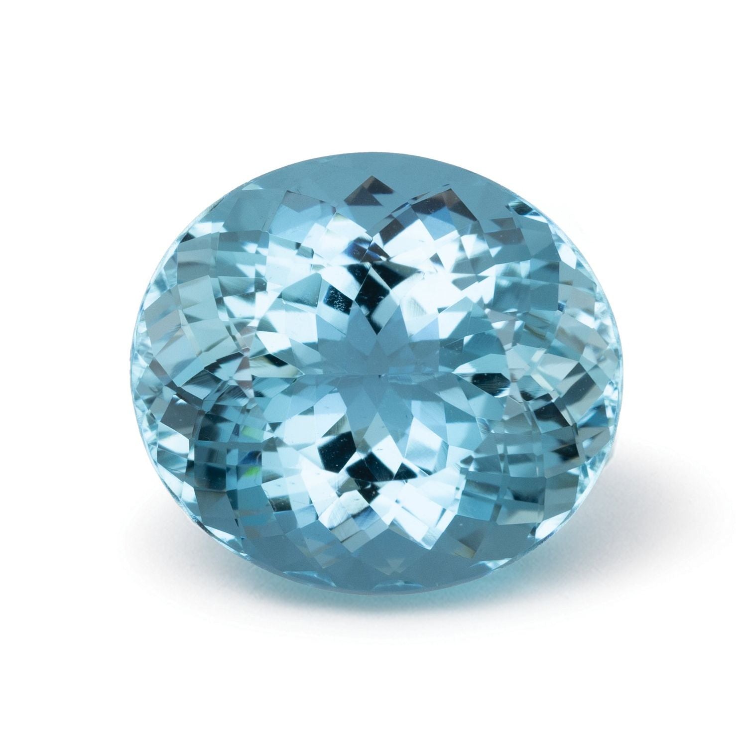 9.86 ct Oval Natural Natural Aquamarine Aquamarine – Faceted Cut – N/A Certified — Sapphire Row