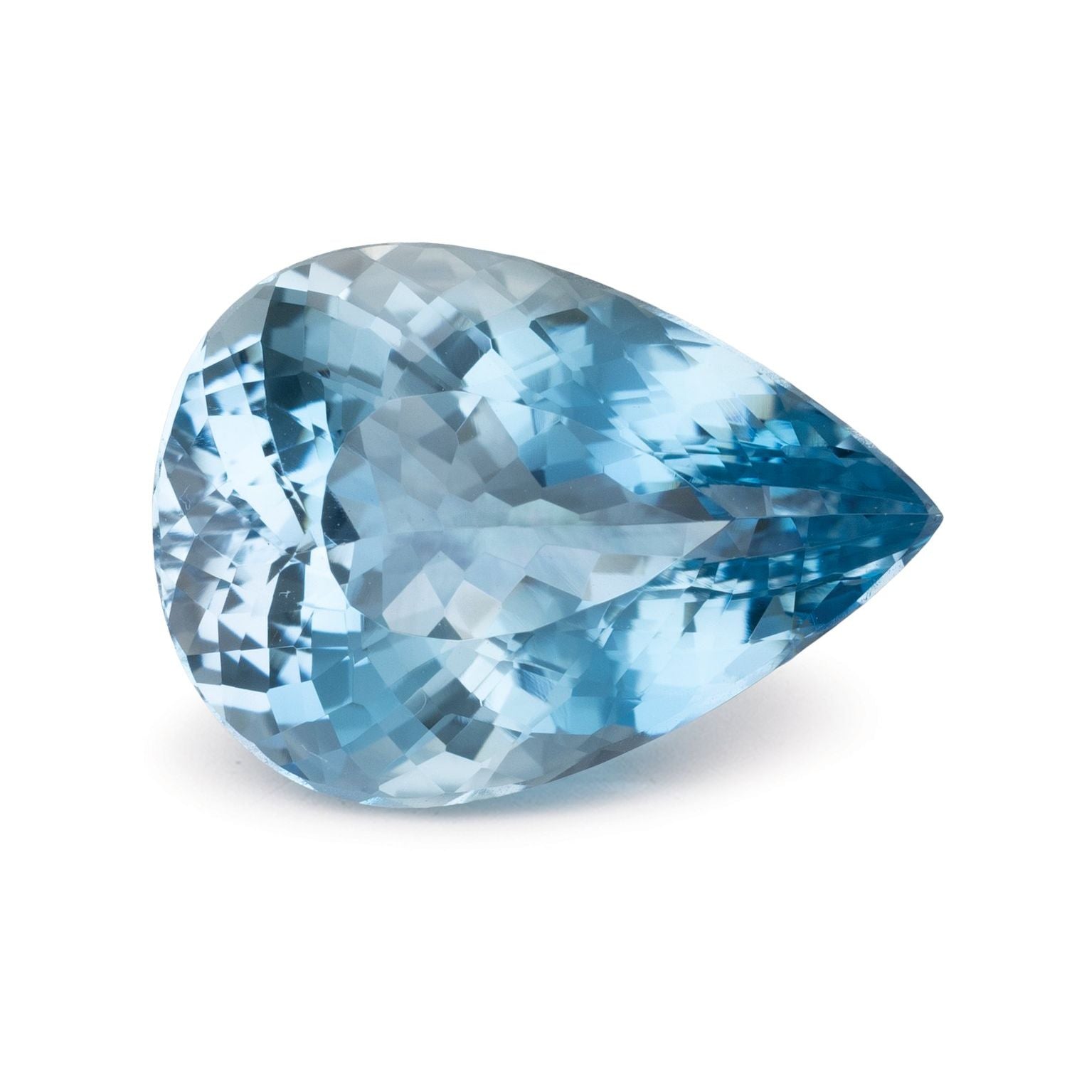 8.00 ct Pear Natural Natural Aquamarine Aquamarine – Faceted Cut – N/A Certified — Sapphire Row