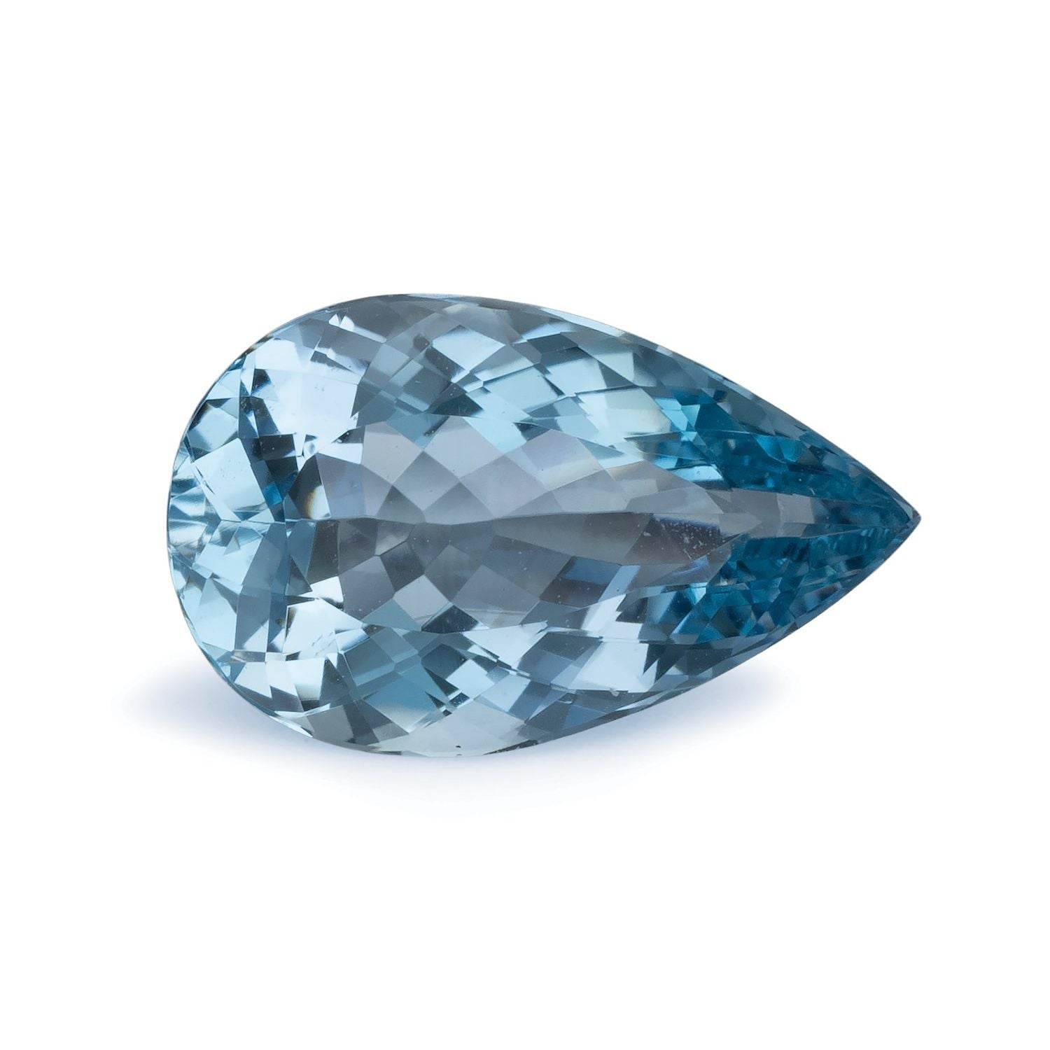 3.47 ct Pear Natural Natural Aquamarine Aquamarine – Faceted Cut – N/A Certified — Sapphire Row