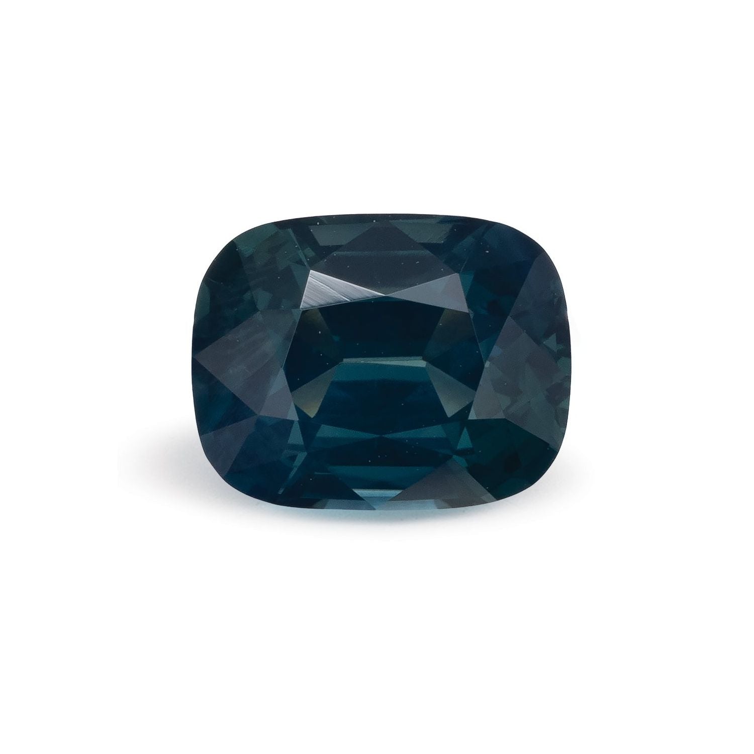 3.63 ct natural teal sapphire from Sri Lanka, antique cushion cut | Sapphire Row