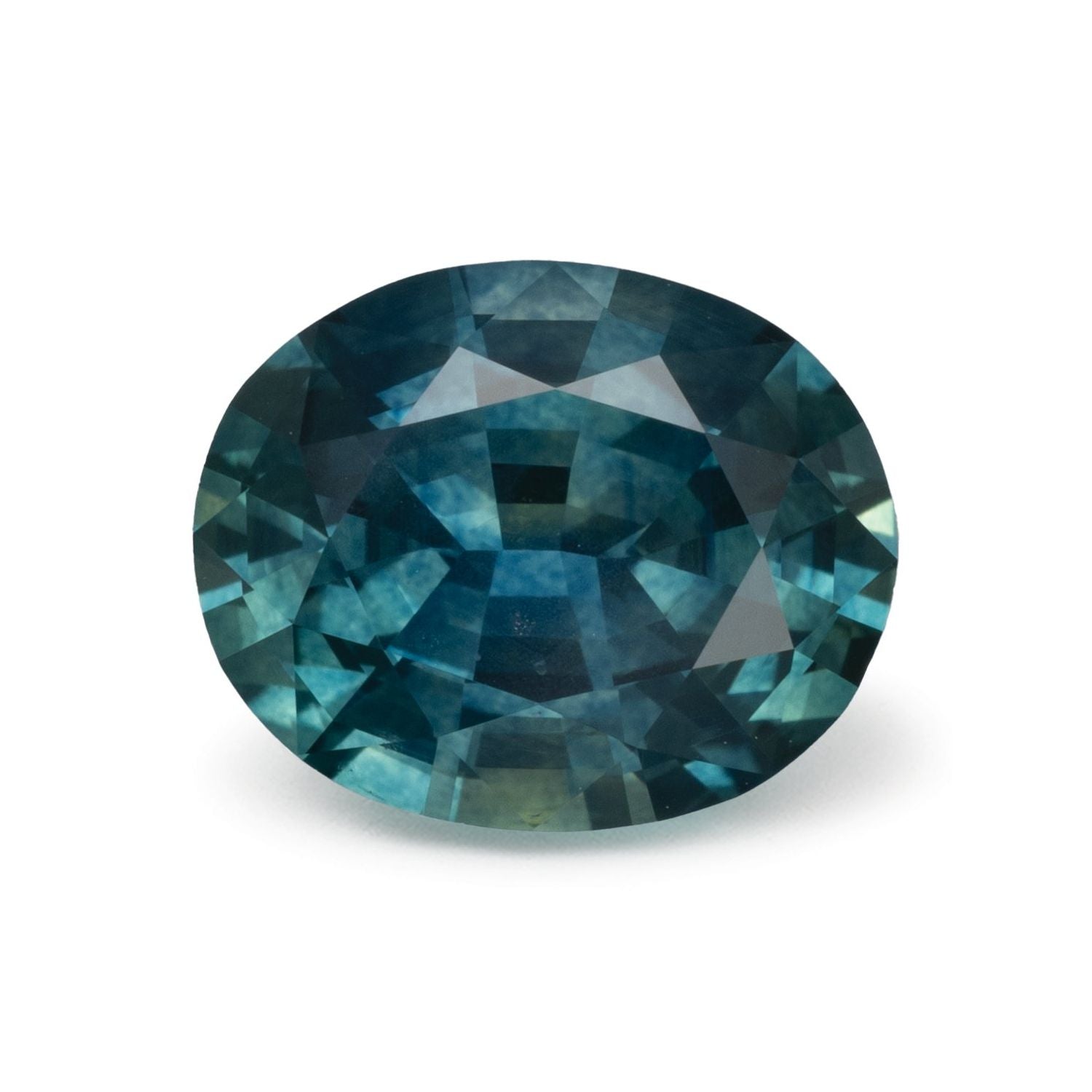 2.46 ct natural teal sapphire from United States, oval cut | Sapphire Row