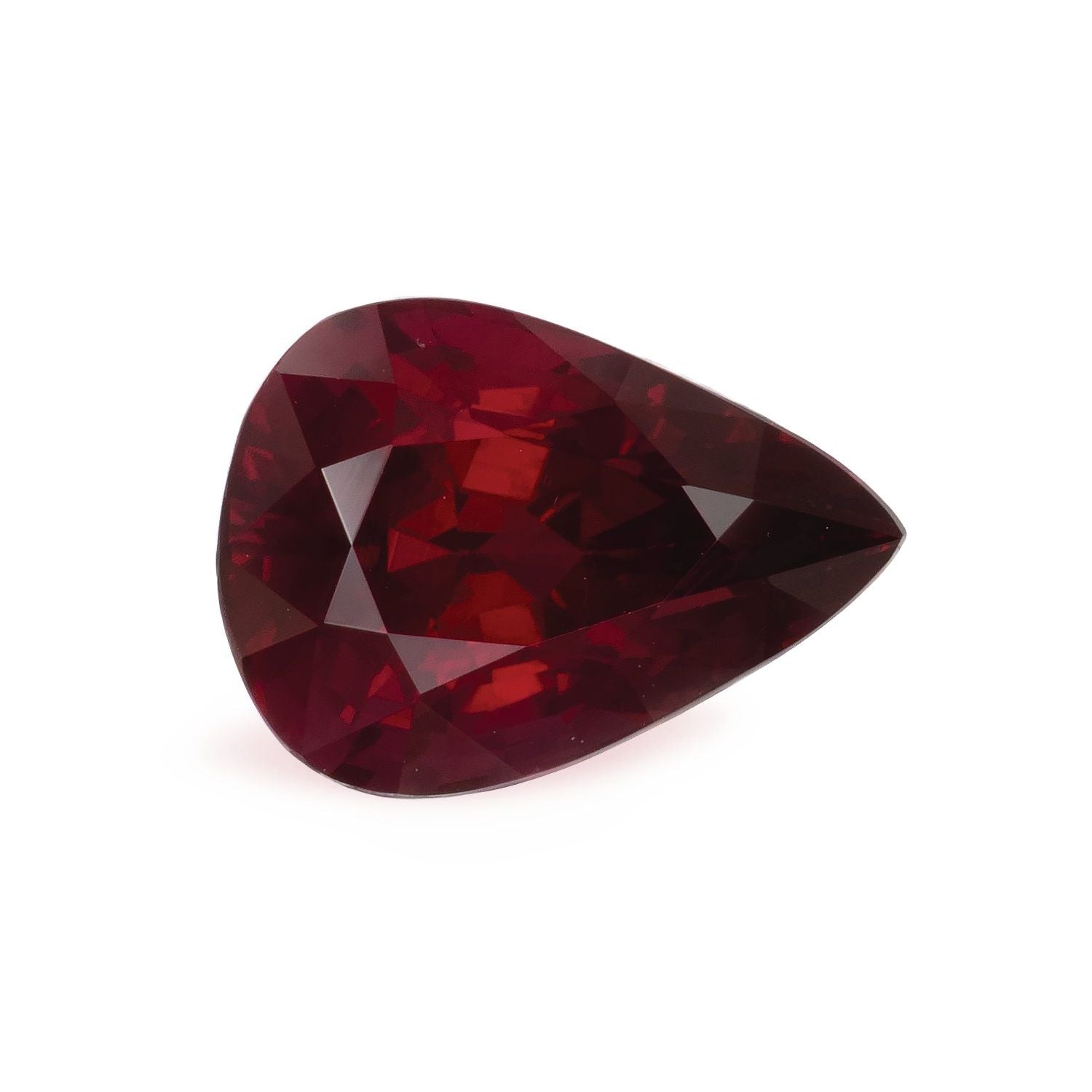 2.02 ct Pear Natural Natural Ruby Ruby – Faceted Cut – CDC Certified — Sapphire Row