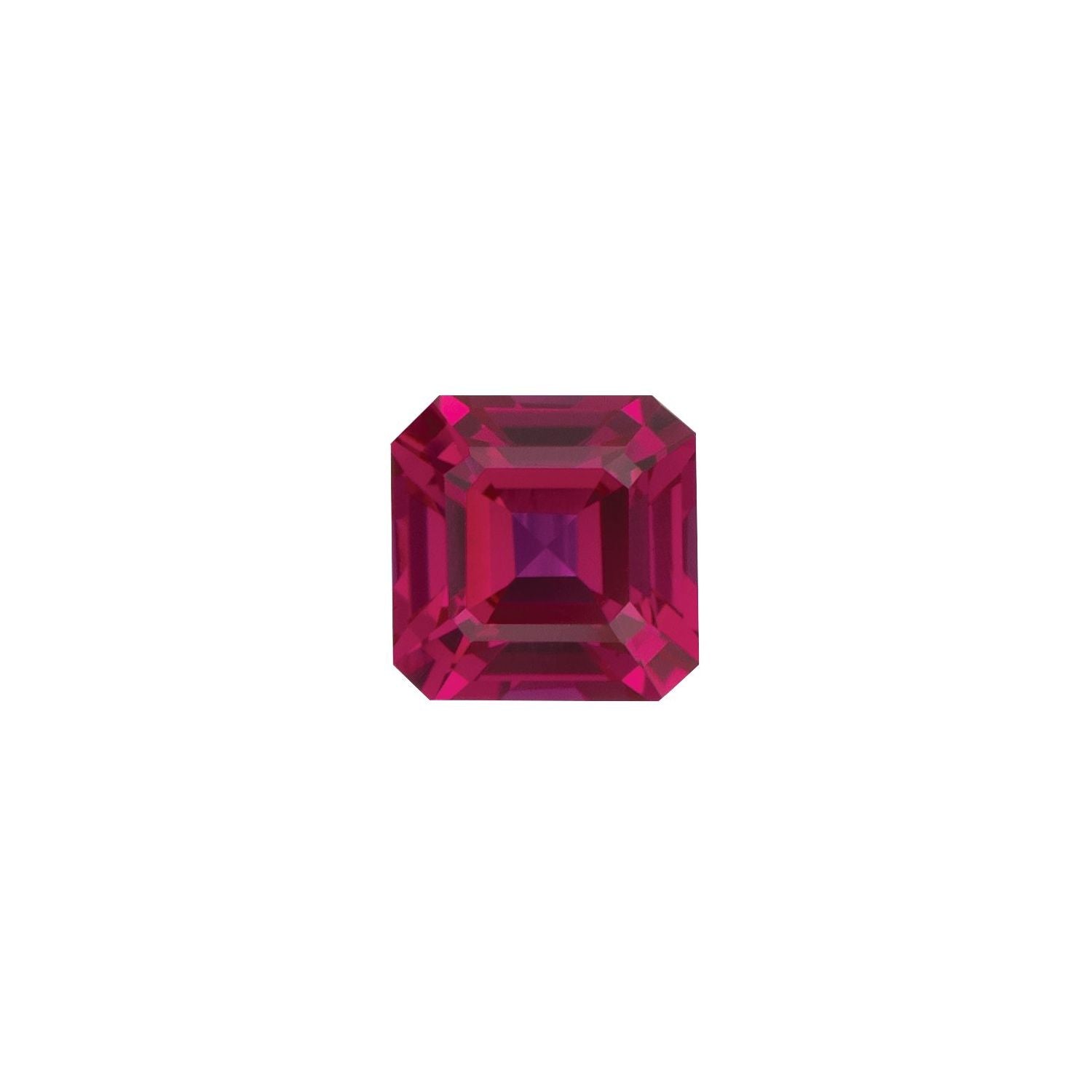 4 mm Asscher Lab-Grown Red Ruby – Step-Cut – Eye-Clean Quality — Sapphire Row