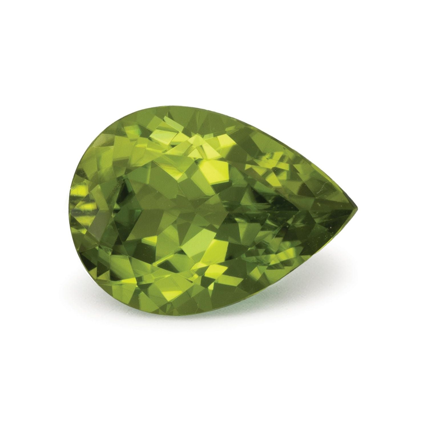 4.57 ct Pear Natural Natural Peridot Peridot – Faceted Cut – N/A Certified — Sapphire Row