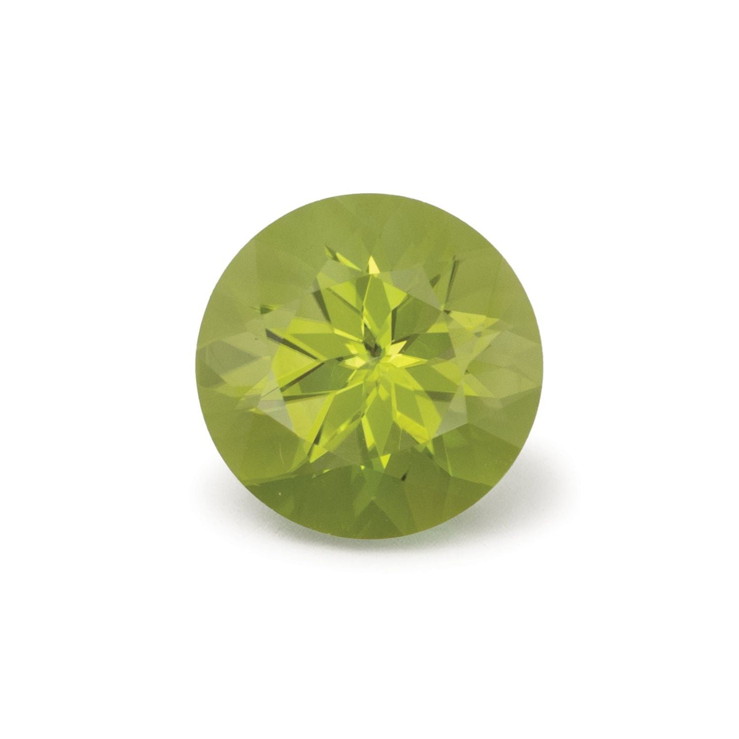 3.02 ct Round Natural Natural Peridot Peridot – Faceted Cut – N/A Certified — Sapphire Row