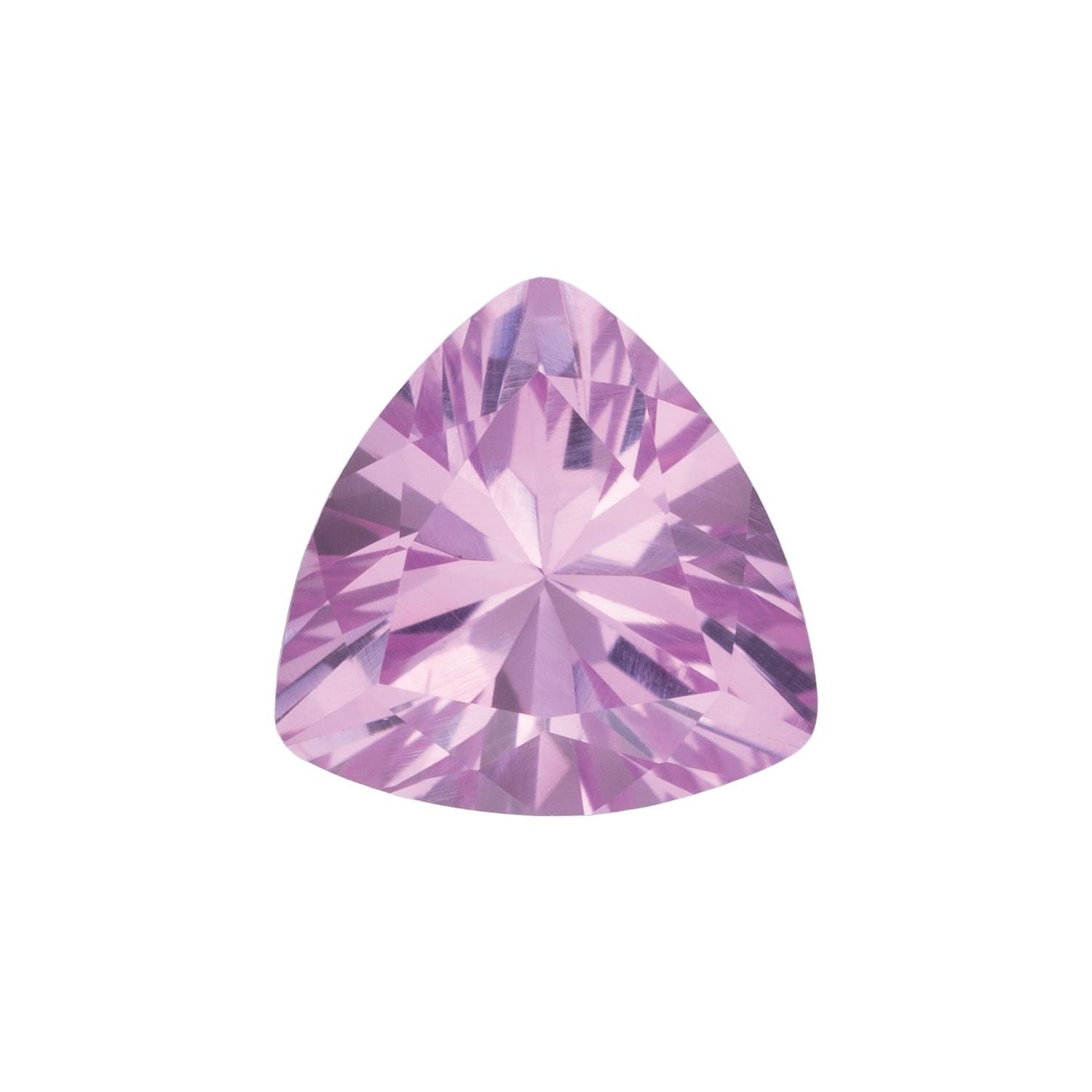 7 mm Trillion Lab-Grown Pink Sapphire – Faceted Cut – Eye-Clean Quality — Sapphire Row
