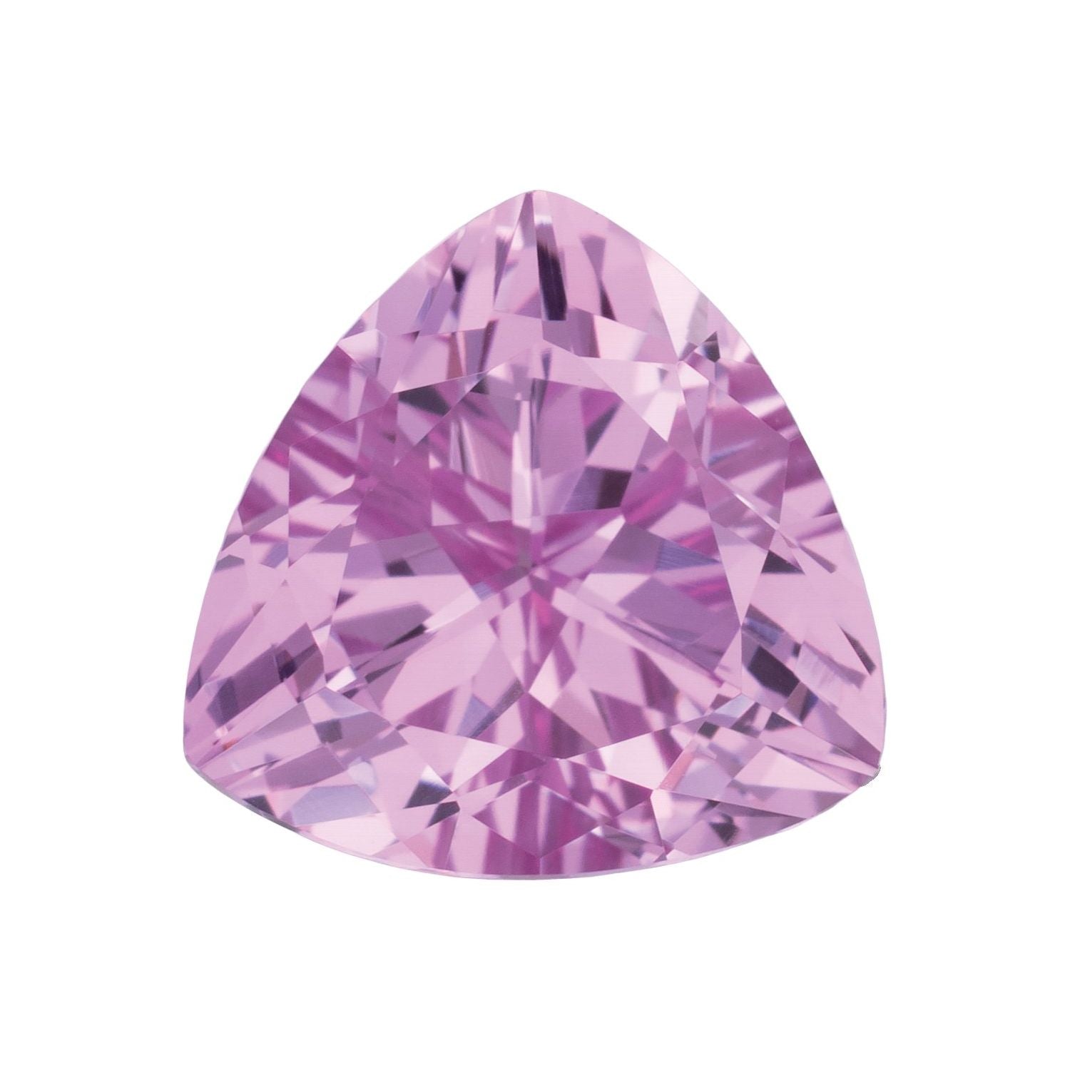 9 mm Trillion Lab-Grown Pink Sapphire – Faceted Cut – Eye-Clean Quality — Sapphire Row