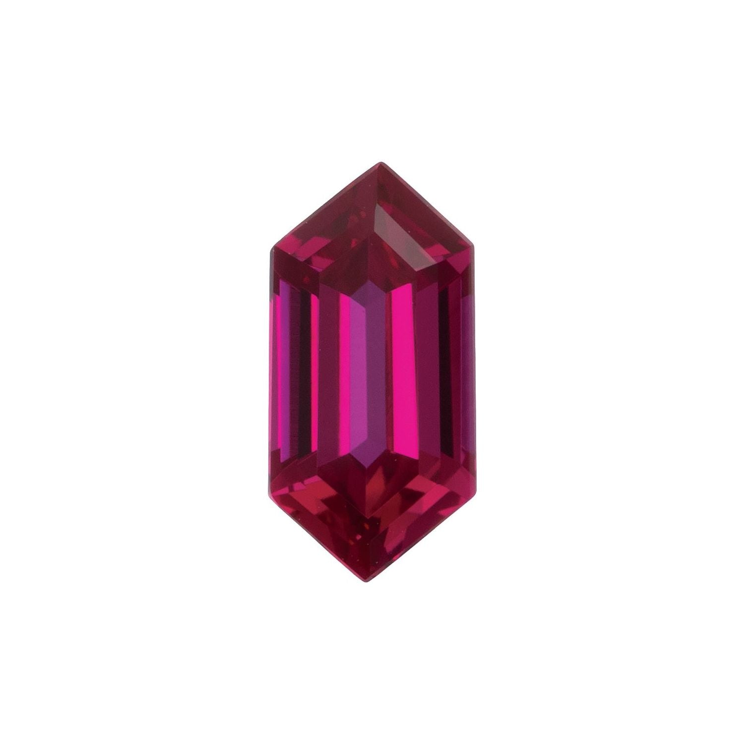8x4 mm Elongated Hexagon Lab-Grown Red Ruby – Step-Cut – Eye-Clean Quality — Sapphire Row