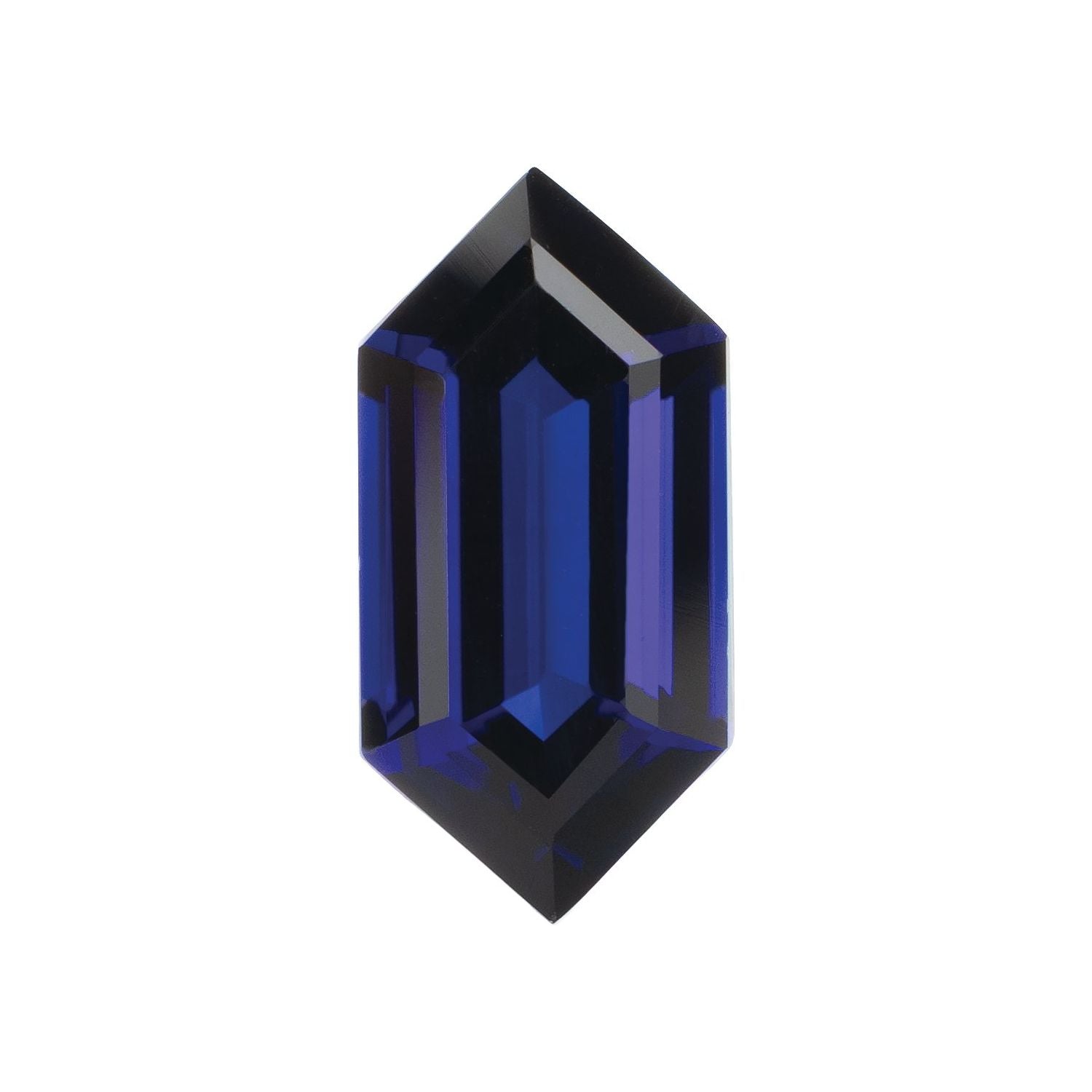10x5 mm Elongated Hexagon Lab-Grown Blue Sapphire – Step-Cut – Eye-Clean Quality — Sapphire Row