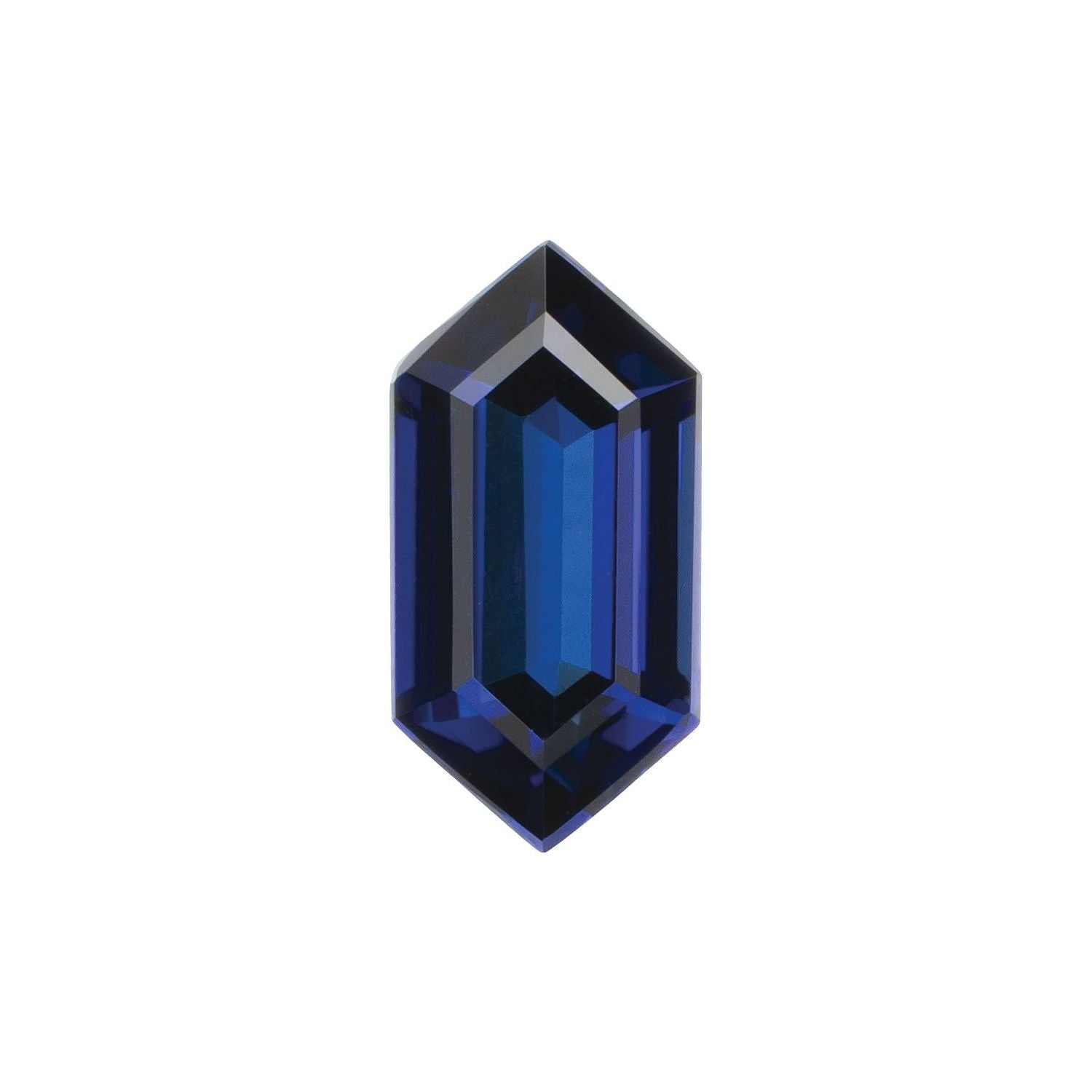 8x4 mm Elongated Hexagon Lab-Grown Blue Sapphire – Step-Cut – Eye-Clean Quality — Sapphire Row