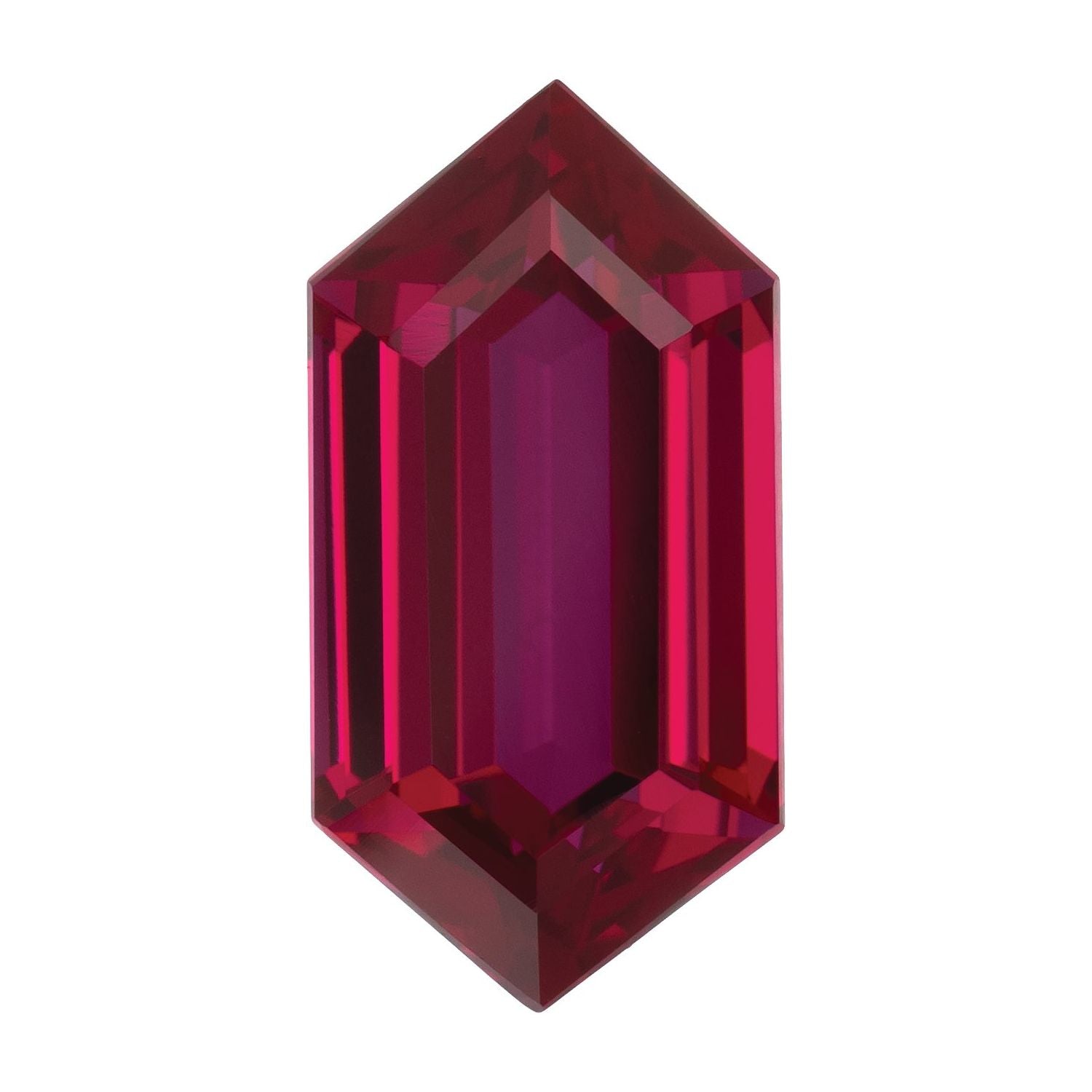 12x6 mm Elongated Hexagon Lab-Grown Red Ruby – Step-Cut – Eye-Clean Quality — Sapphire Row