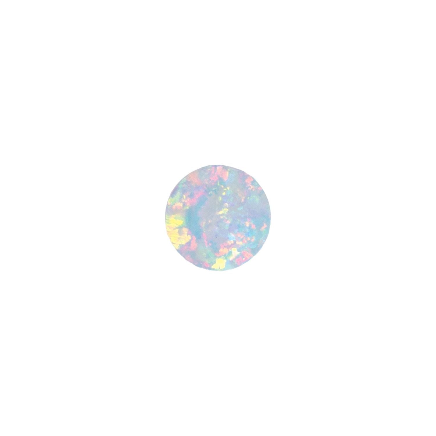 2 mm Round Lab-Grown White Opal – Faceted Cut – Eye-Clean Quality — Sapphire Row