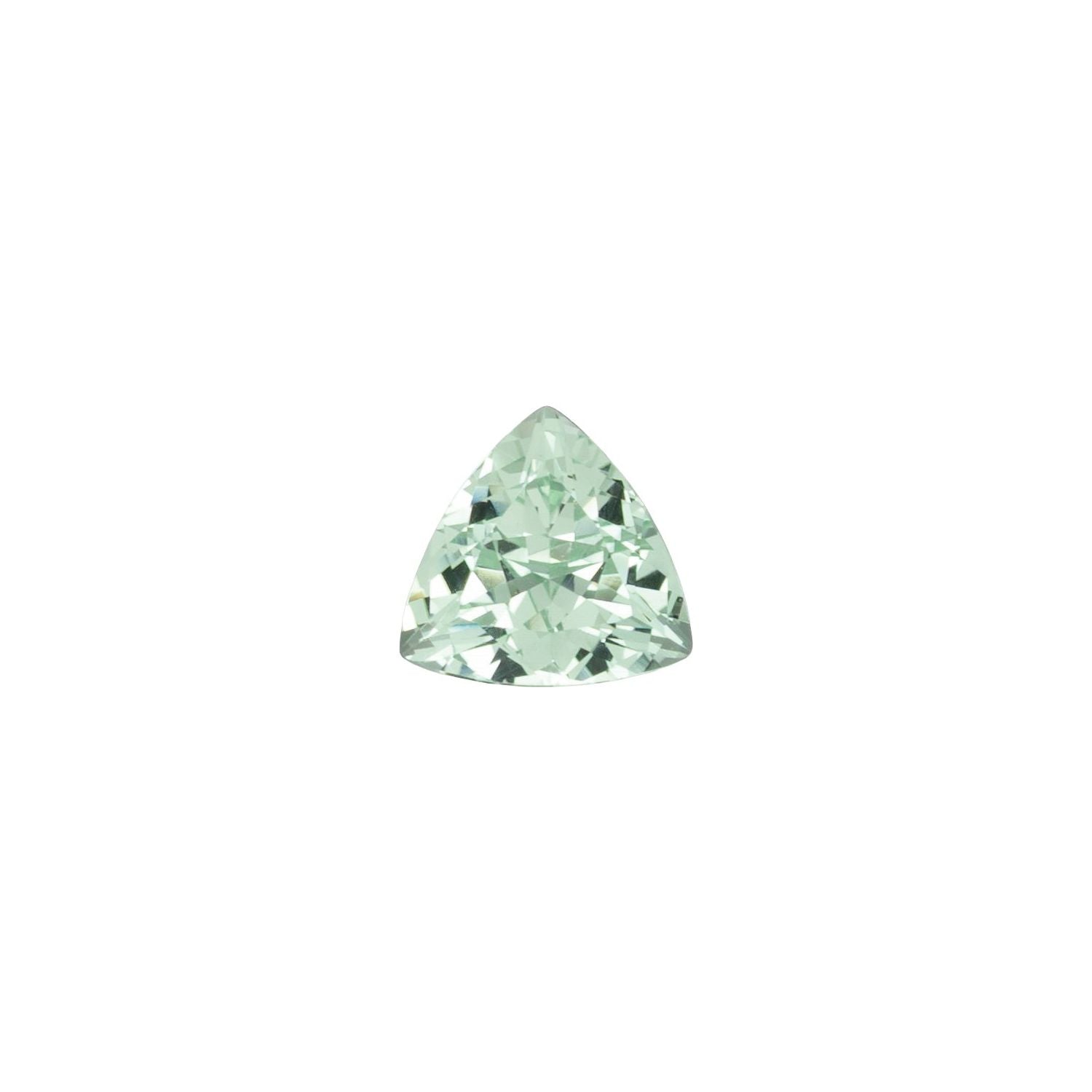 5 mm Trillion Lab-Grown Mint Green Sapphire – Faceted Cut – Eye-Clean Quality — Sapphire Row