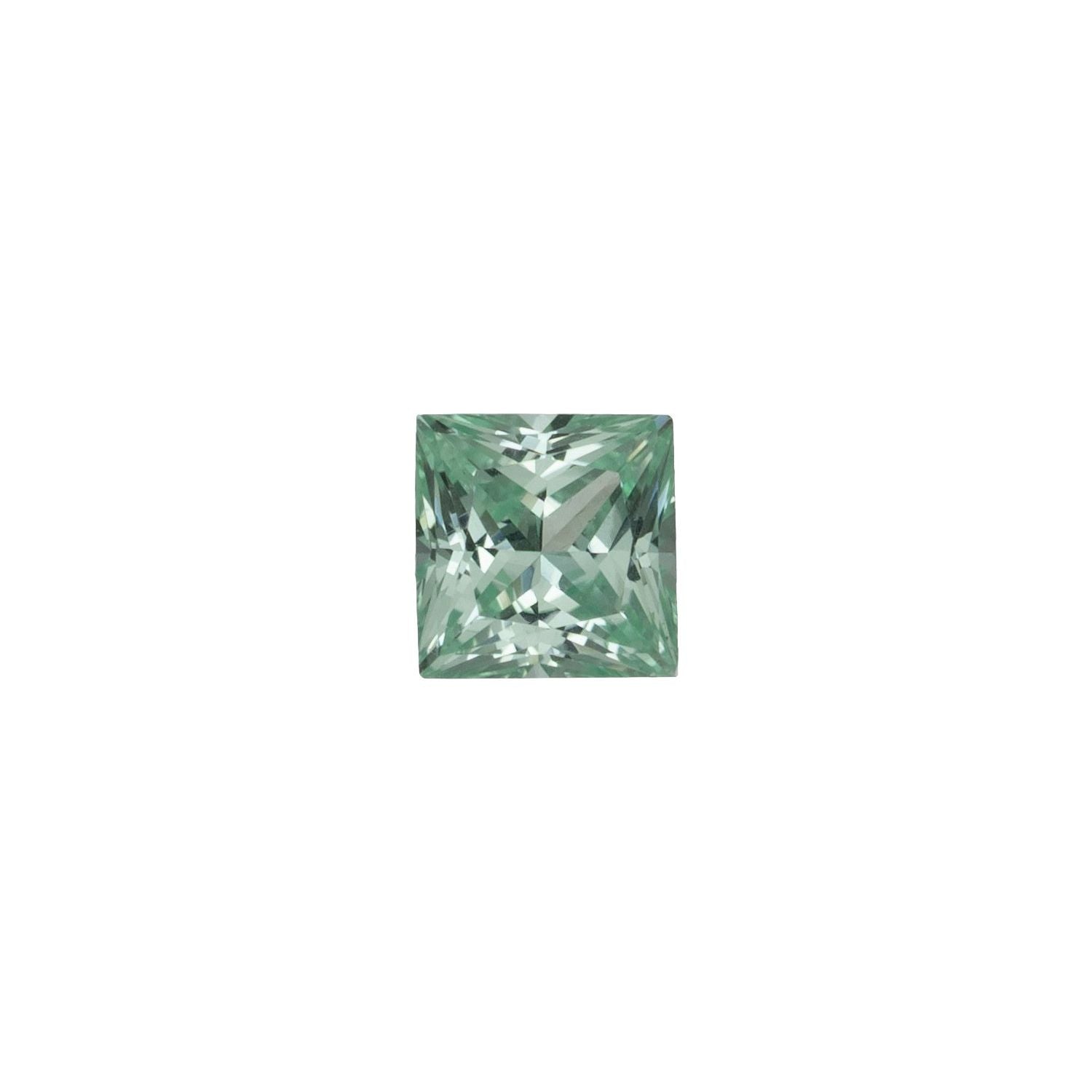 2.5 mm Square Lab-Grown Mint Green Sapphire – Princess-Cut – Eye-Clean Quality — Sapphire Row