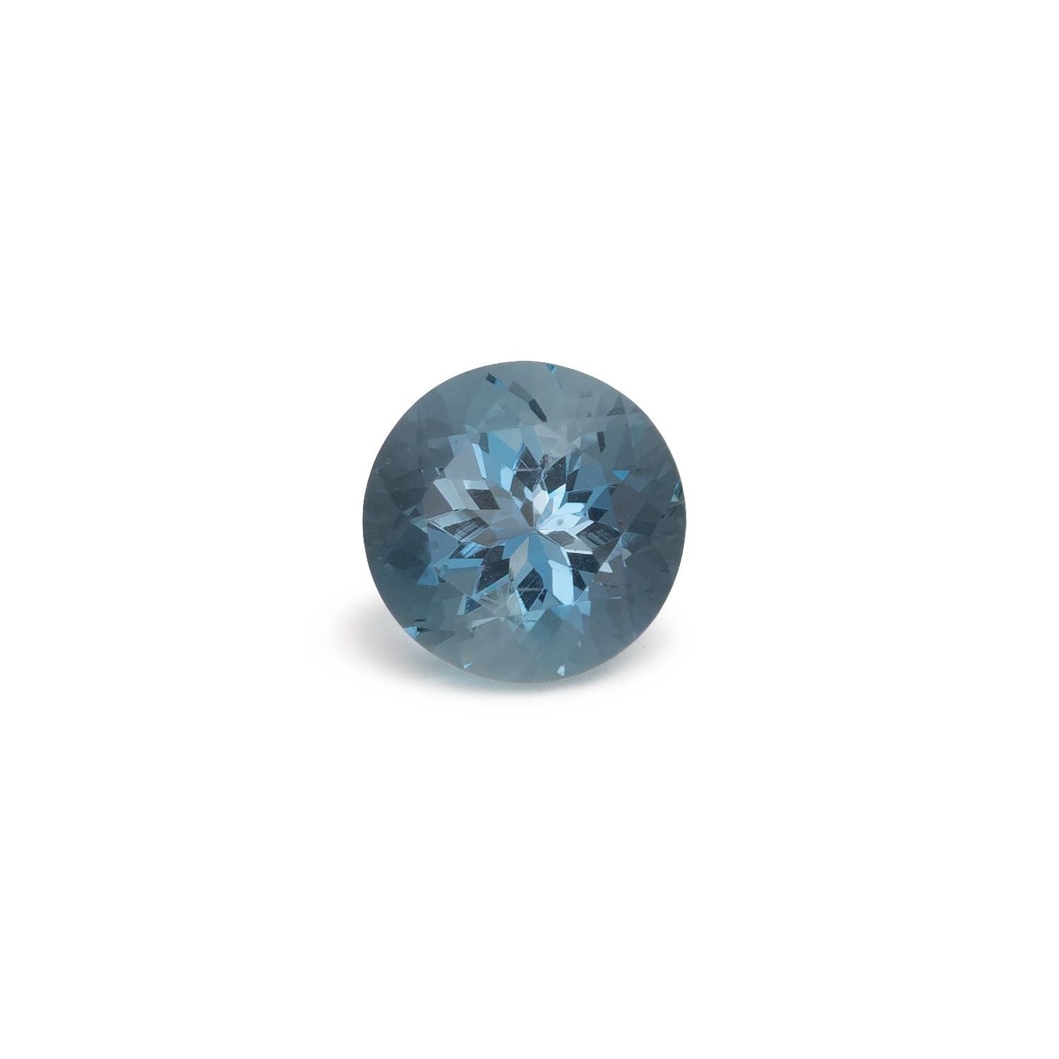 0.85 ct Round Natural Natural Aquamarine Aquamarine – Faceted Cut – N/A Certified — Sapphire Row
