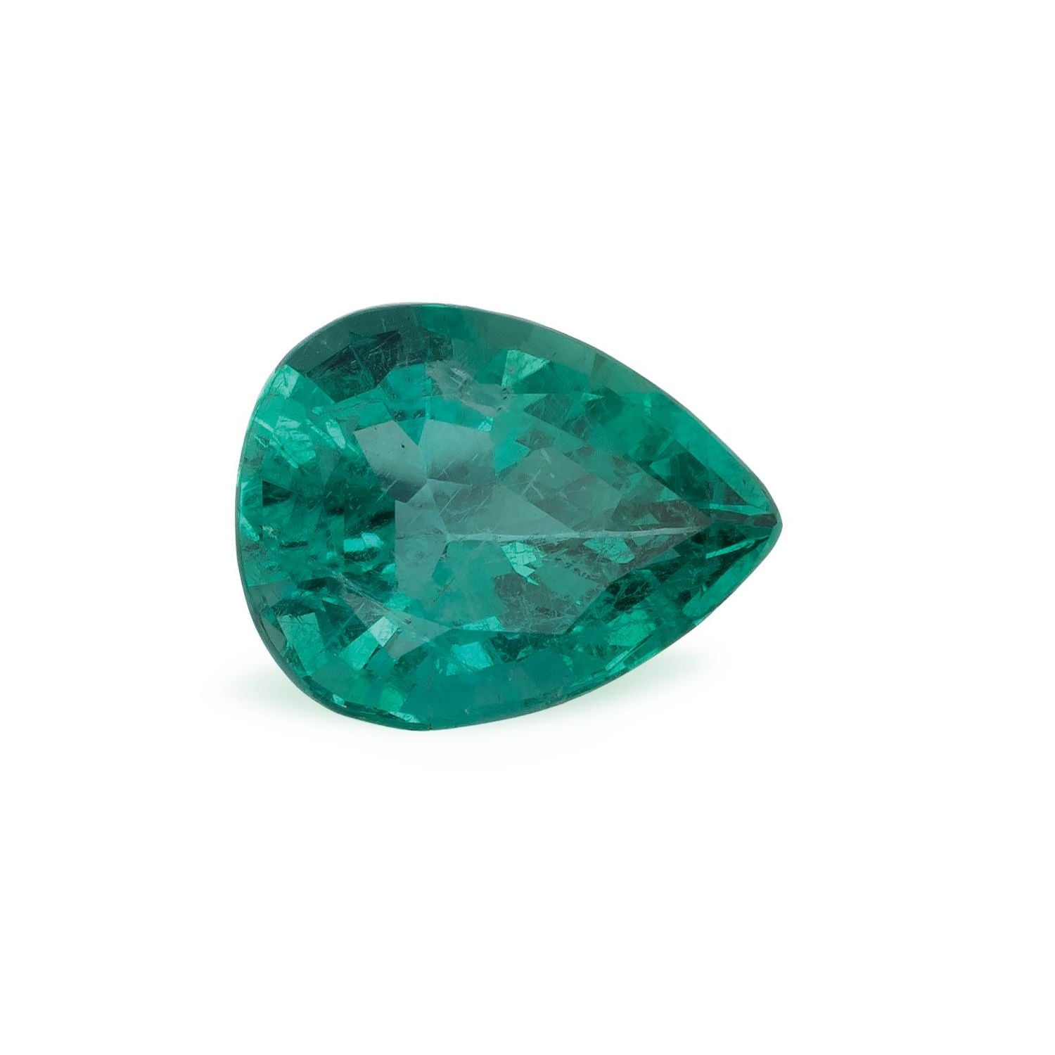 2.18 ct Pear Natural Natural Emerald Emerald – Faceted Cut – N/A Certified — Sapphire Row