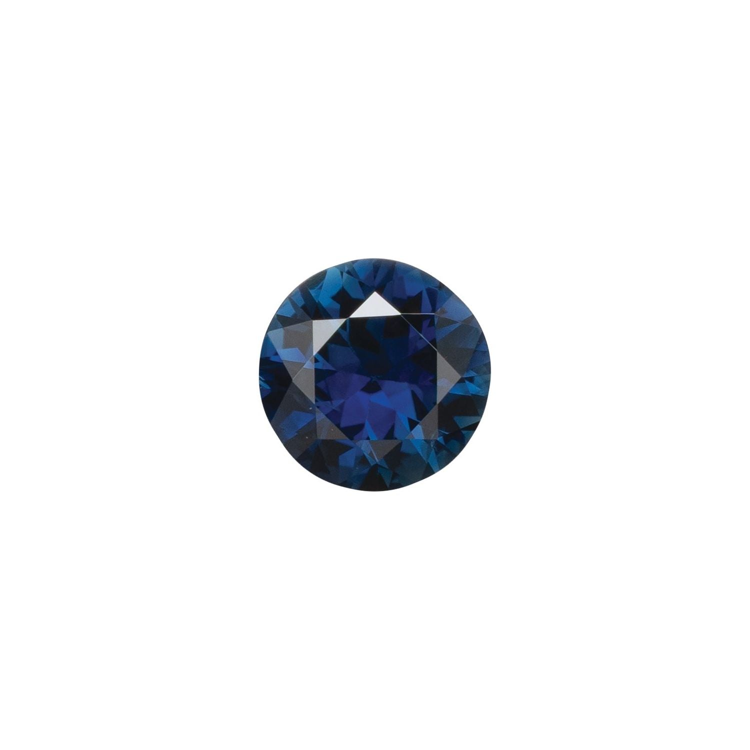 4.5 mm Round Natural Blue Sapphire – Faceted Diamond-Cut – B Quality — Sapphire Row