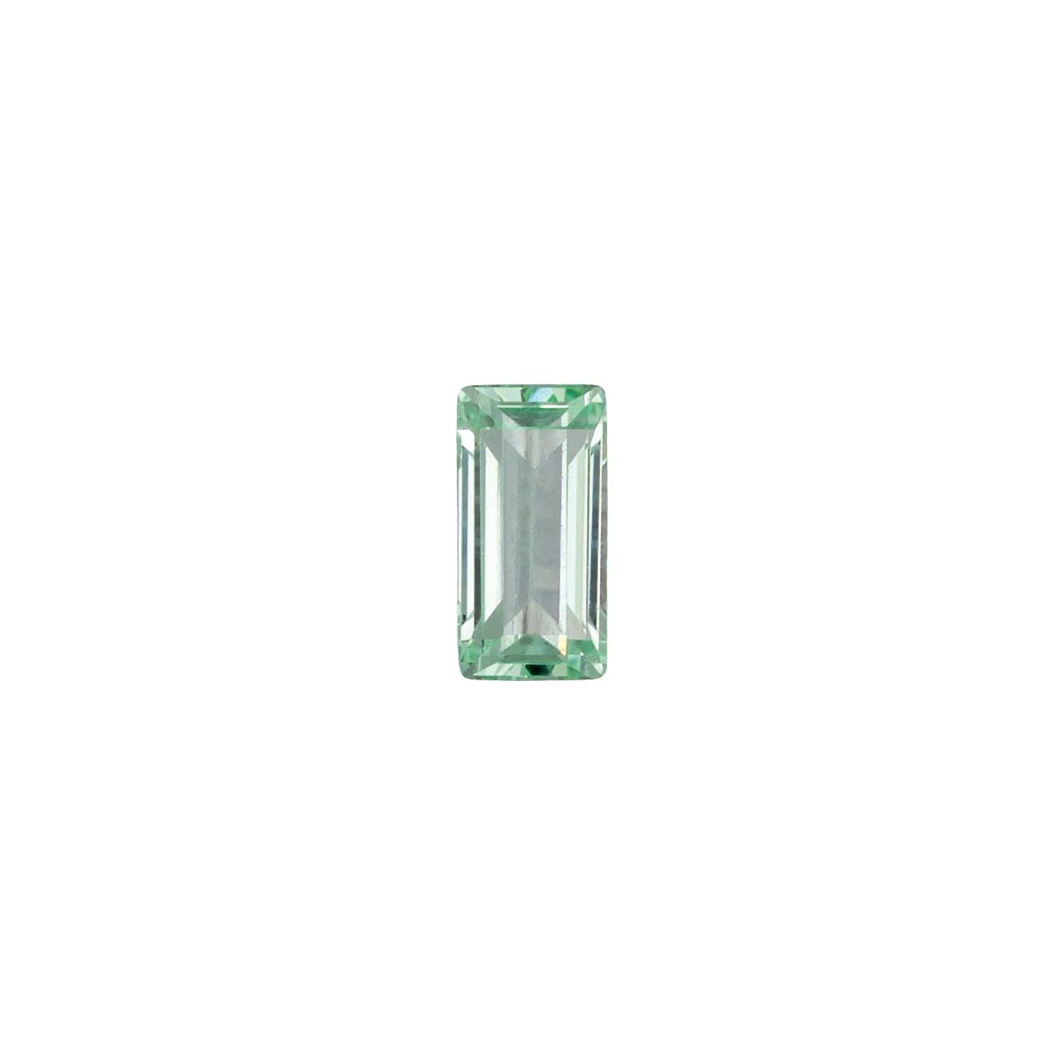 4x2 mm Straight Baguette Lab-Grown Mint Green Sapphire – Step-Cut – Eye-Clean Quality — Sapphire Row