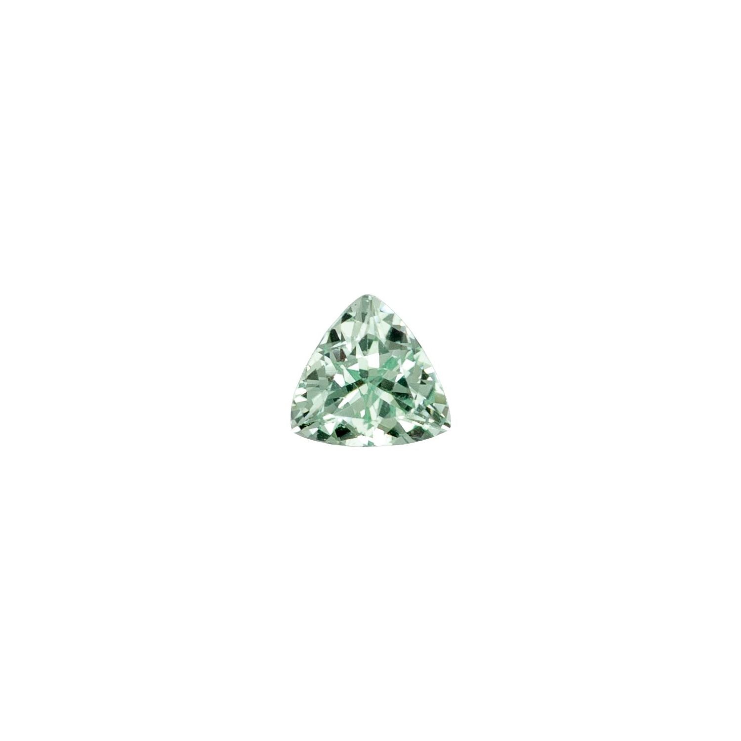 3 mm Trillion Lab-Grown Mint Green Sapphire – Faceted Cut – Eye-Clean Quality — Sapphire Row