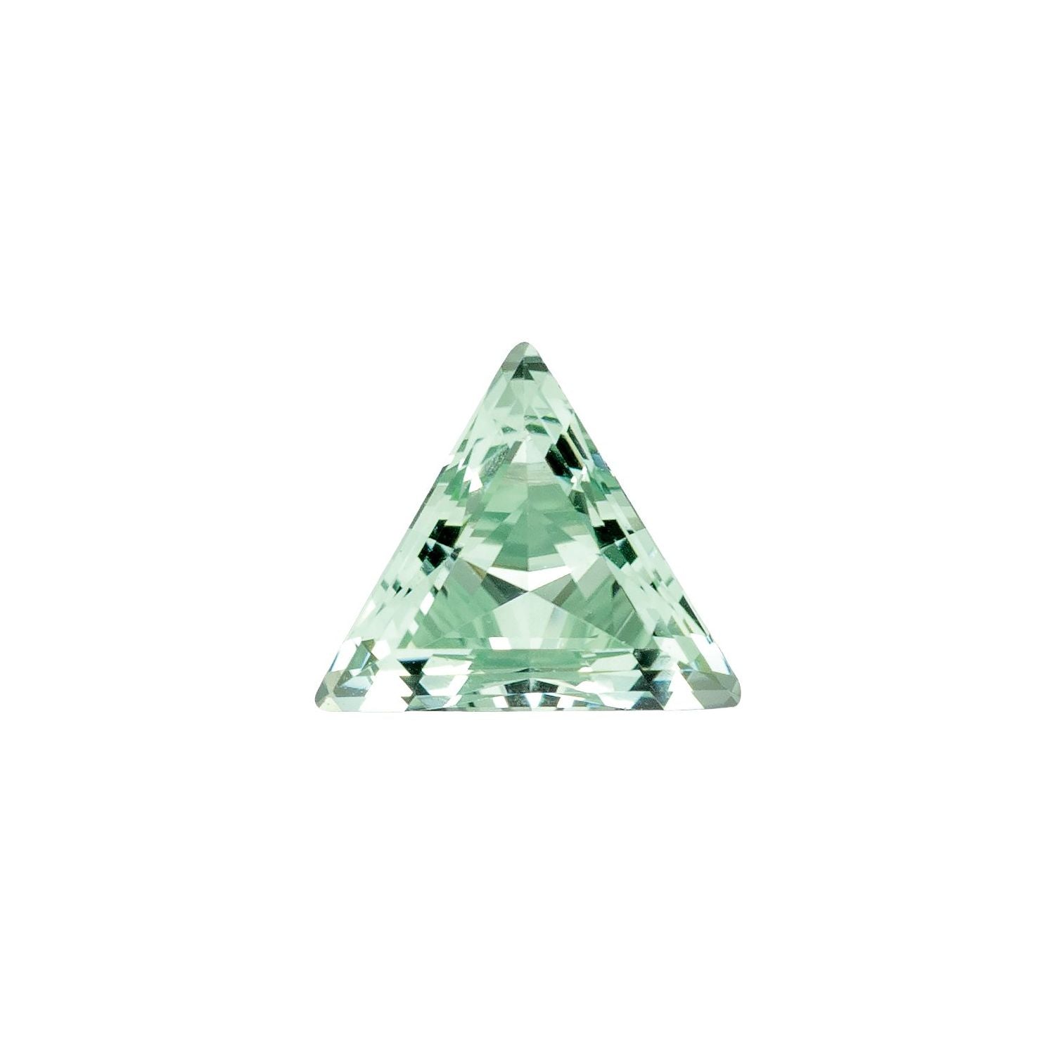 5 mm Triangle Lab-Grown Mint Green Sapphire – Step-Cut – Eye-Clean Quality — Sapphire Row