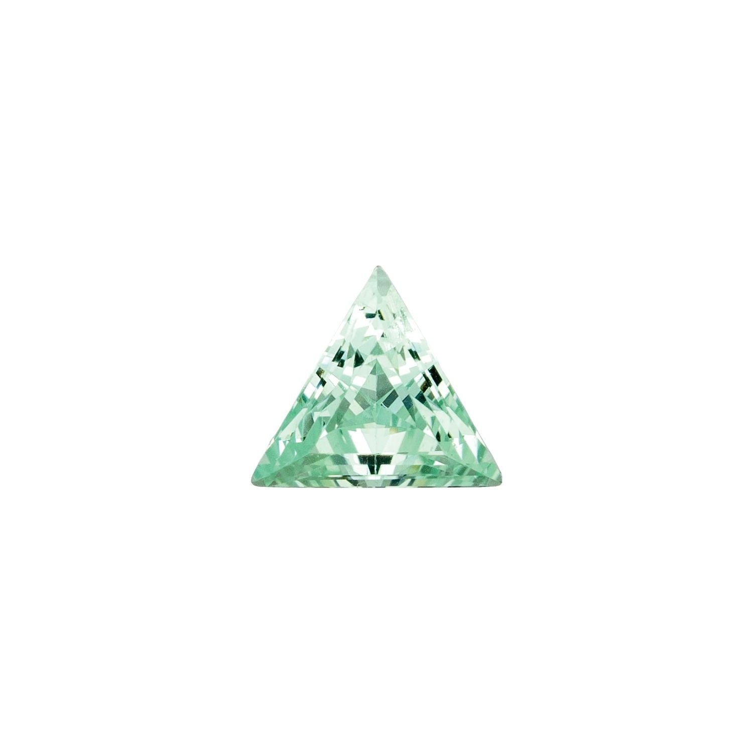 4 mm Triangle Lab-Grown Mint Green Sapphire – Step-Cut – Eye-Clean Quality — Sapphire Row
