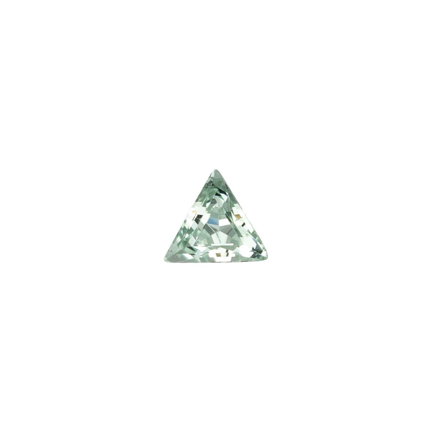 3 mm Triangle Lab-Grown Mint Green Sapphire – Step-Cut – Eye-Clean Quality — Sapphire Row