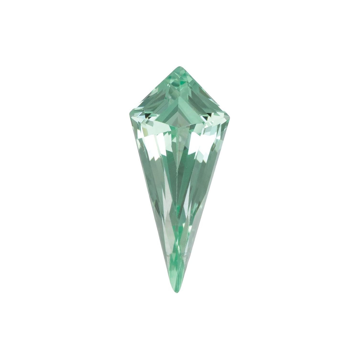 9x4 mm Kite Lab-Grown Mint Green Sapphire – Step-Cut – Eye-Clean Quality — Sapphire Row