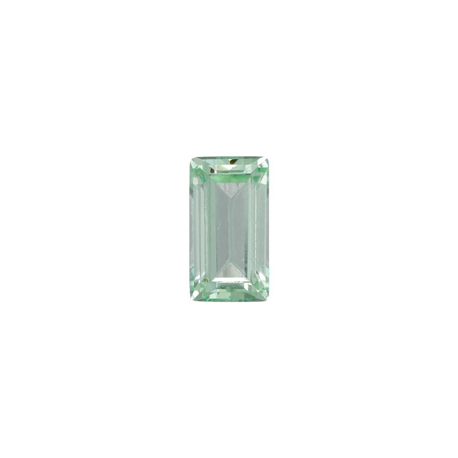 4.5x2.5 mm Straight Baguette Lab-Grown Mint Green Sapphire – Step-Cut – Eye-Clean Quality — Sapphire Row