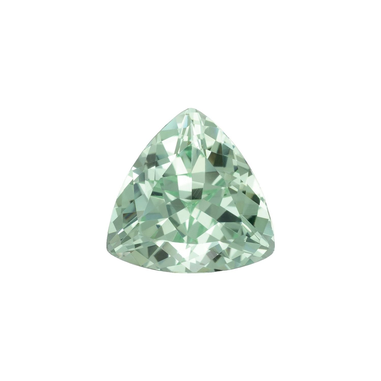 6 mm Trillion Lab-Grown Mint Green Sapphire – Faceted Cut – Eye-Clean Quality — Sapphire Row